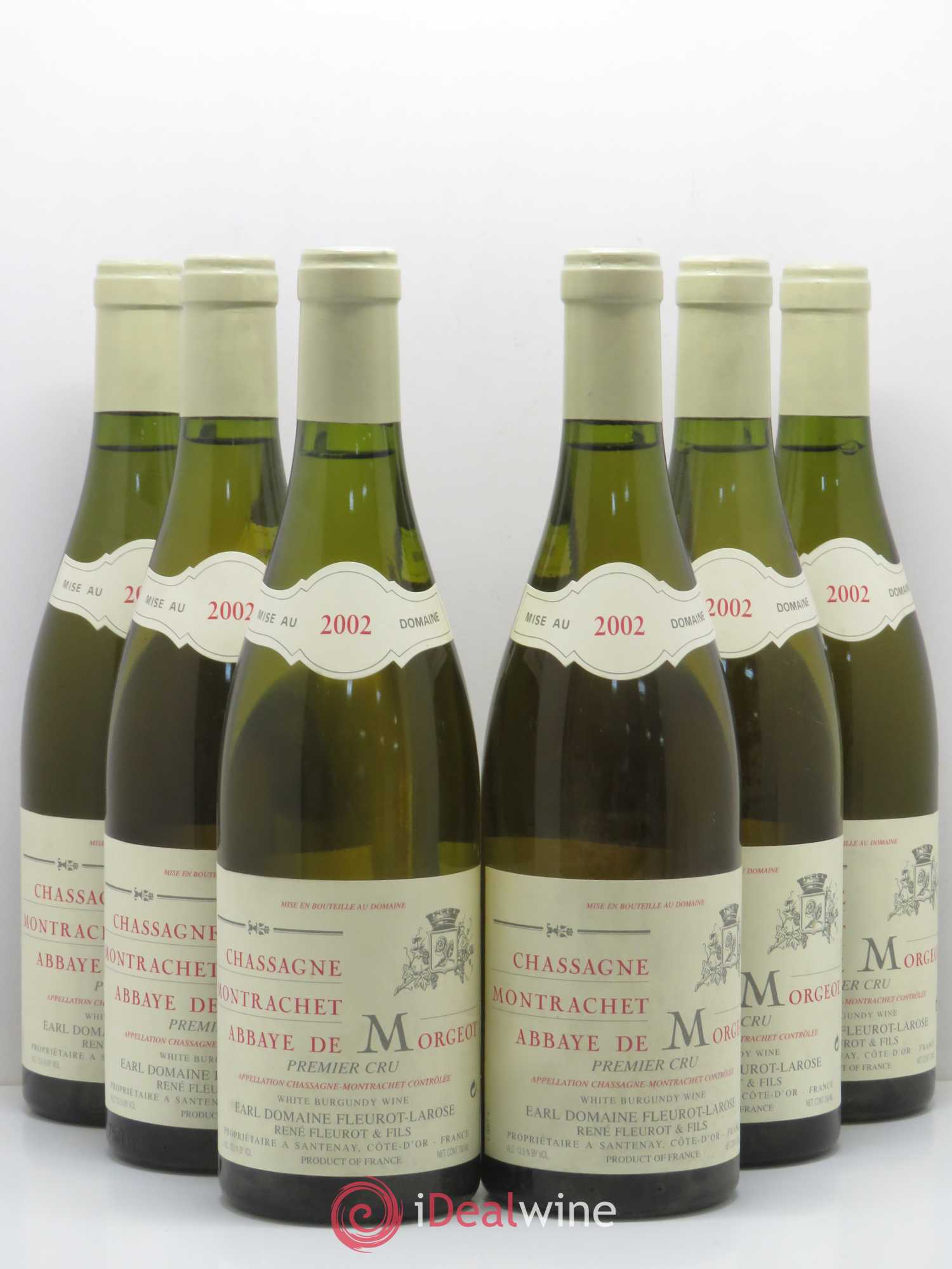 Chassagne-Montrachet 1er Cru Abbaye de Morgeot Fleurot Larose 2002 - Posten von 6 Flaschen - 0
