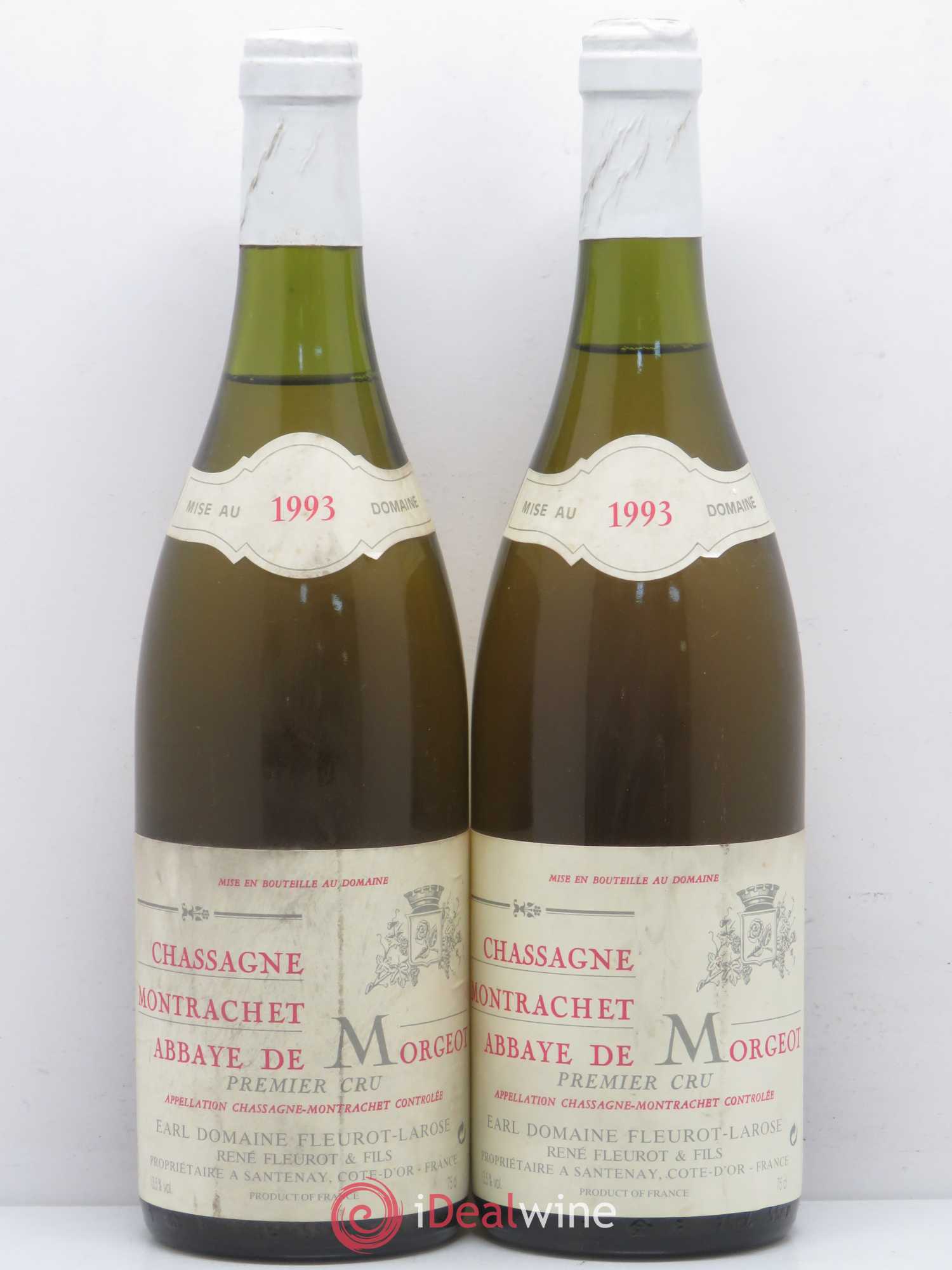 Chassagne-Montrachet 1er Cru Abbaye de Morgeot Fleurot Larose 1993 - Posten von 2 Flaschen - 0