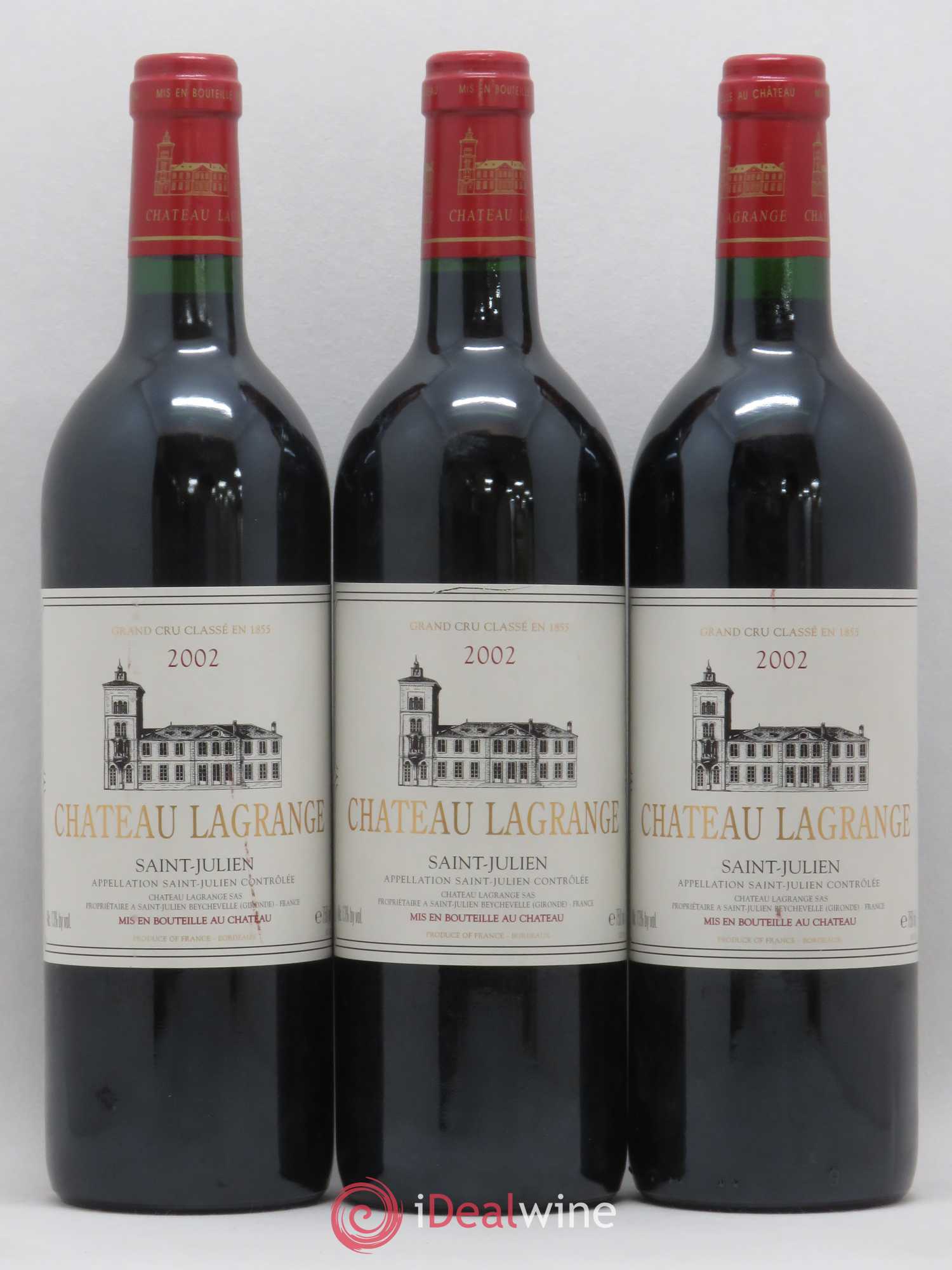 Château Lagrange 3ème Grand Cru Classé 2002 - Lot de 3 bouteilles - 0