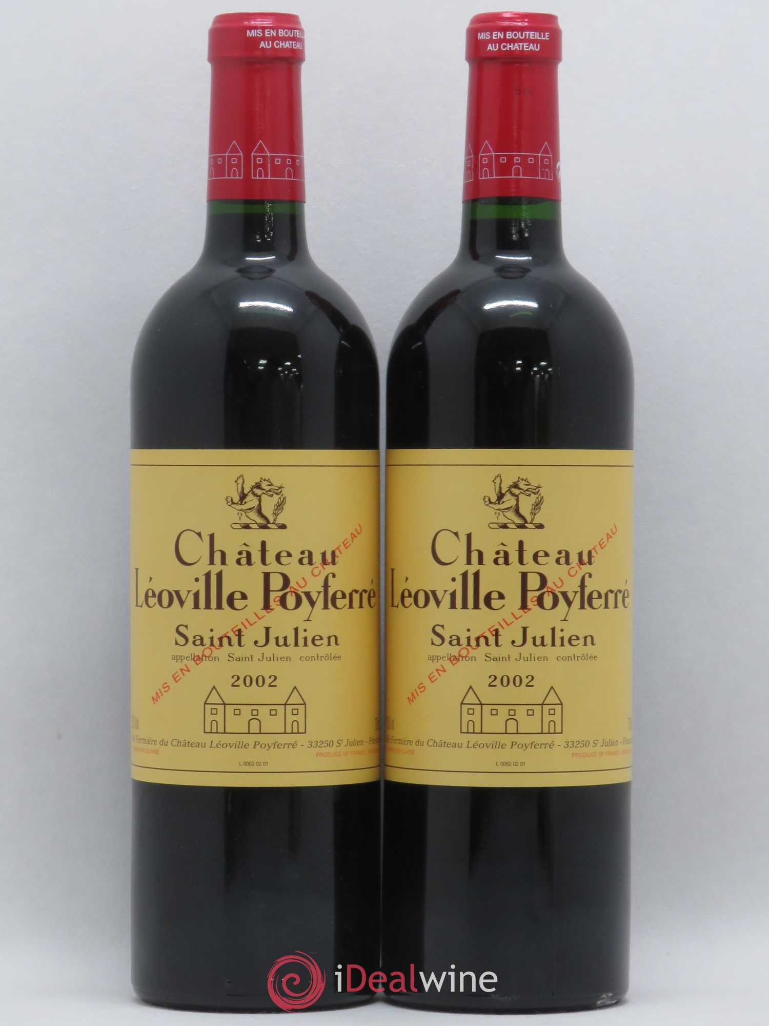 Château Léoville Poyferré 2ème Grand Cru Classé 2002 - Lot de 2 bouteilles - 0