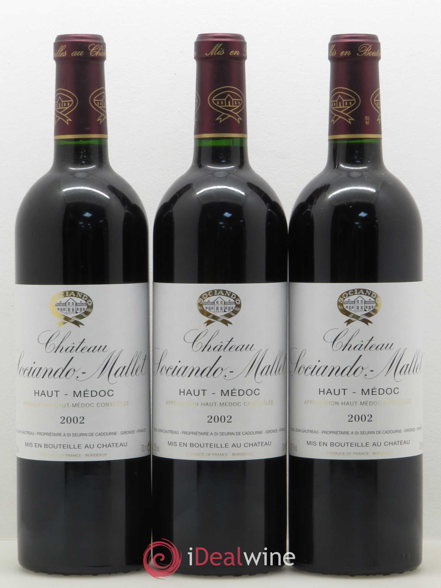 Château Sociando Mallet 2002 - Lot de 12 bouteilles - 2