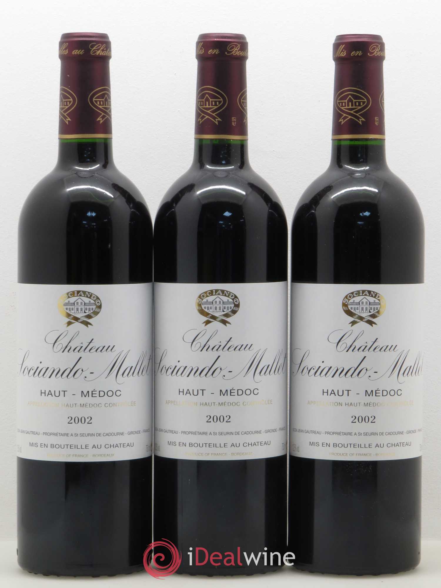 Château Sociando Mallet 2002 - Lot de 12 bouteilles - 3