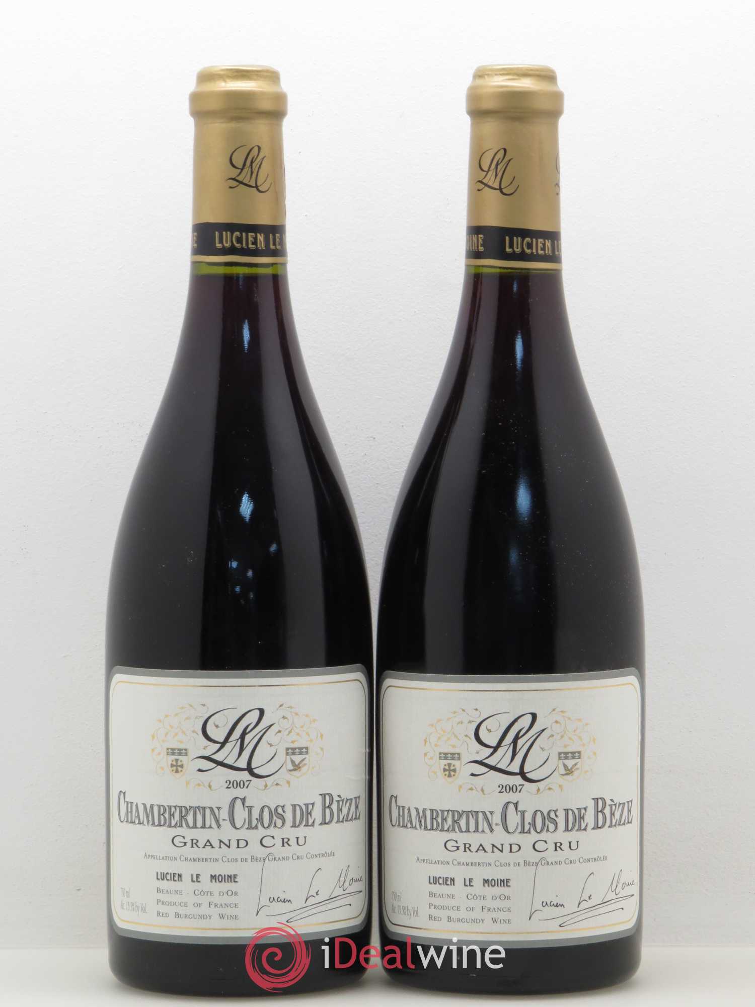 Chambertin Clos de Bèze Grand Cru Lucien Le Moine 2007 - Lot de 2 bouteilles - 0