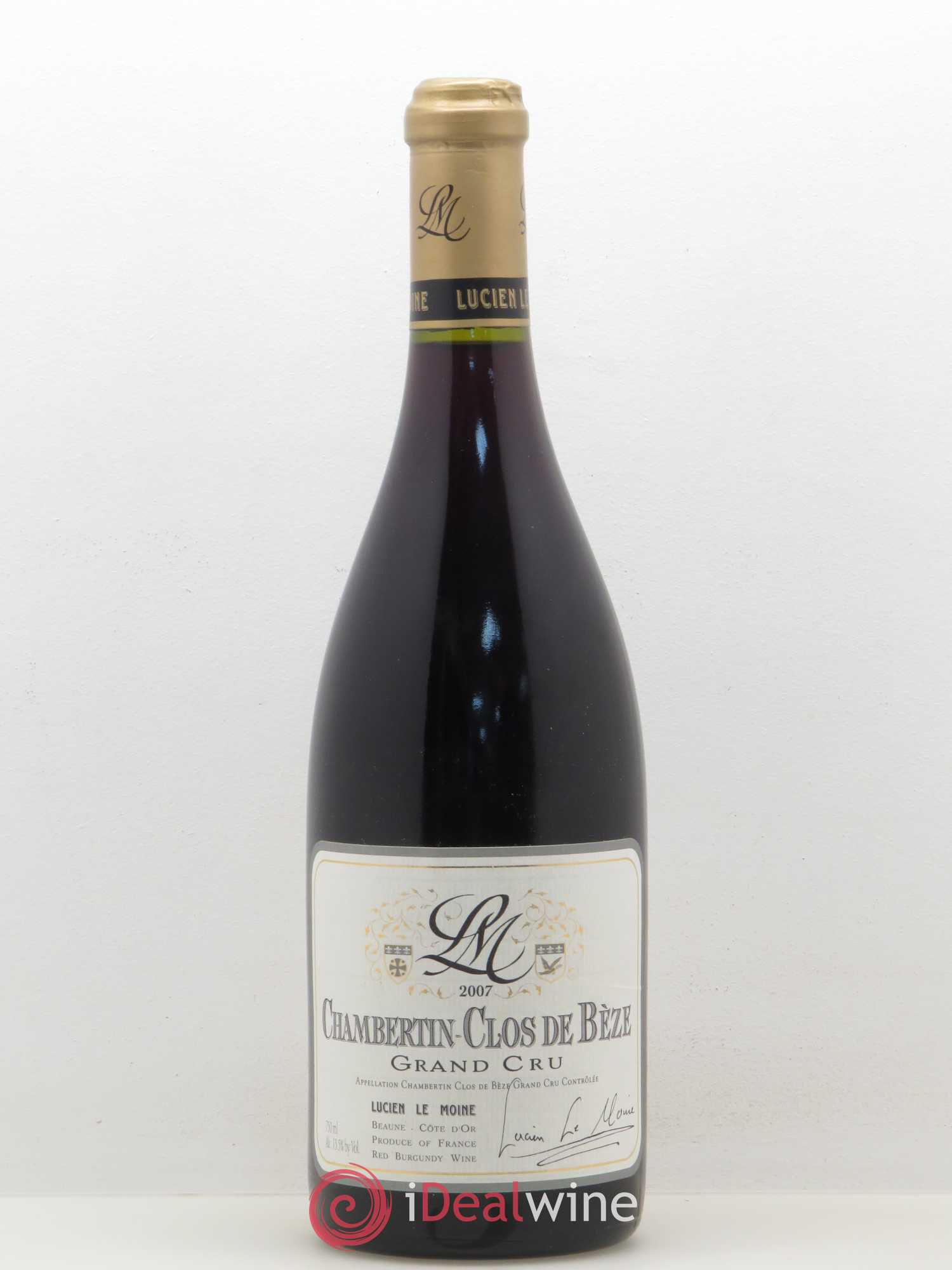 Chambertin Clos de Bèze Grand Cru Lucien Le Moine 2007 - Lot de 1 bouteille - 0