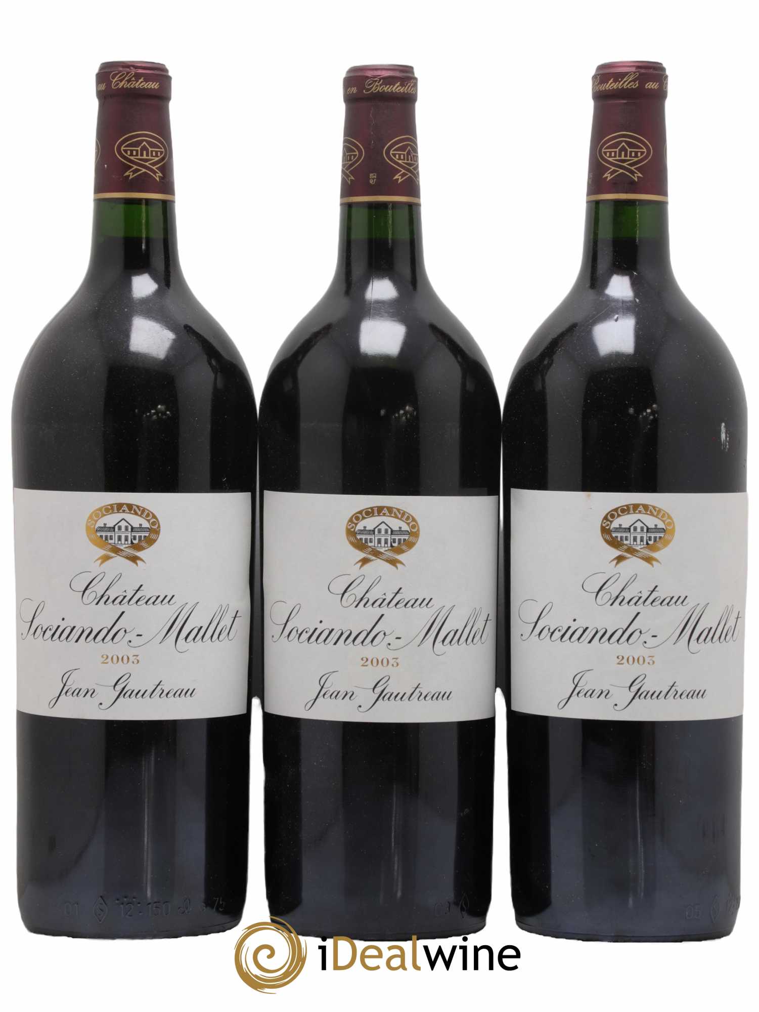 Château Sociando Mallet 2003 - Lot de 3 magnums - 0
