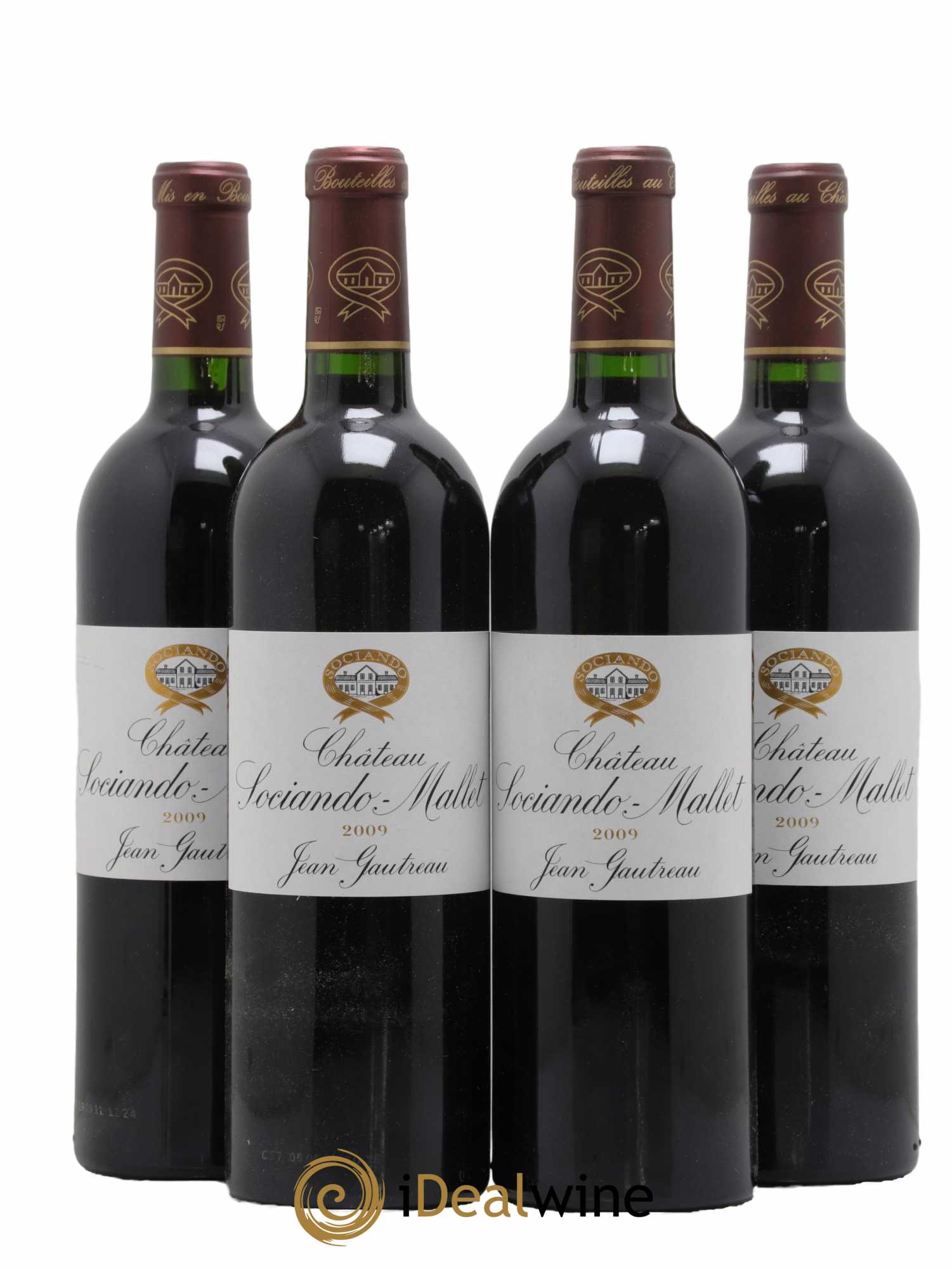 Château Sociando Mallet 2009 - Lot de 4 bouteilles - 0