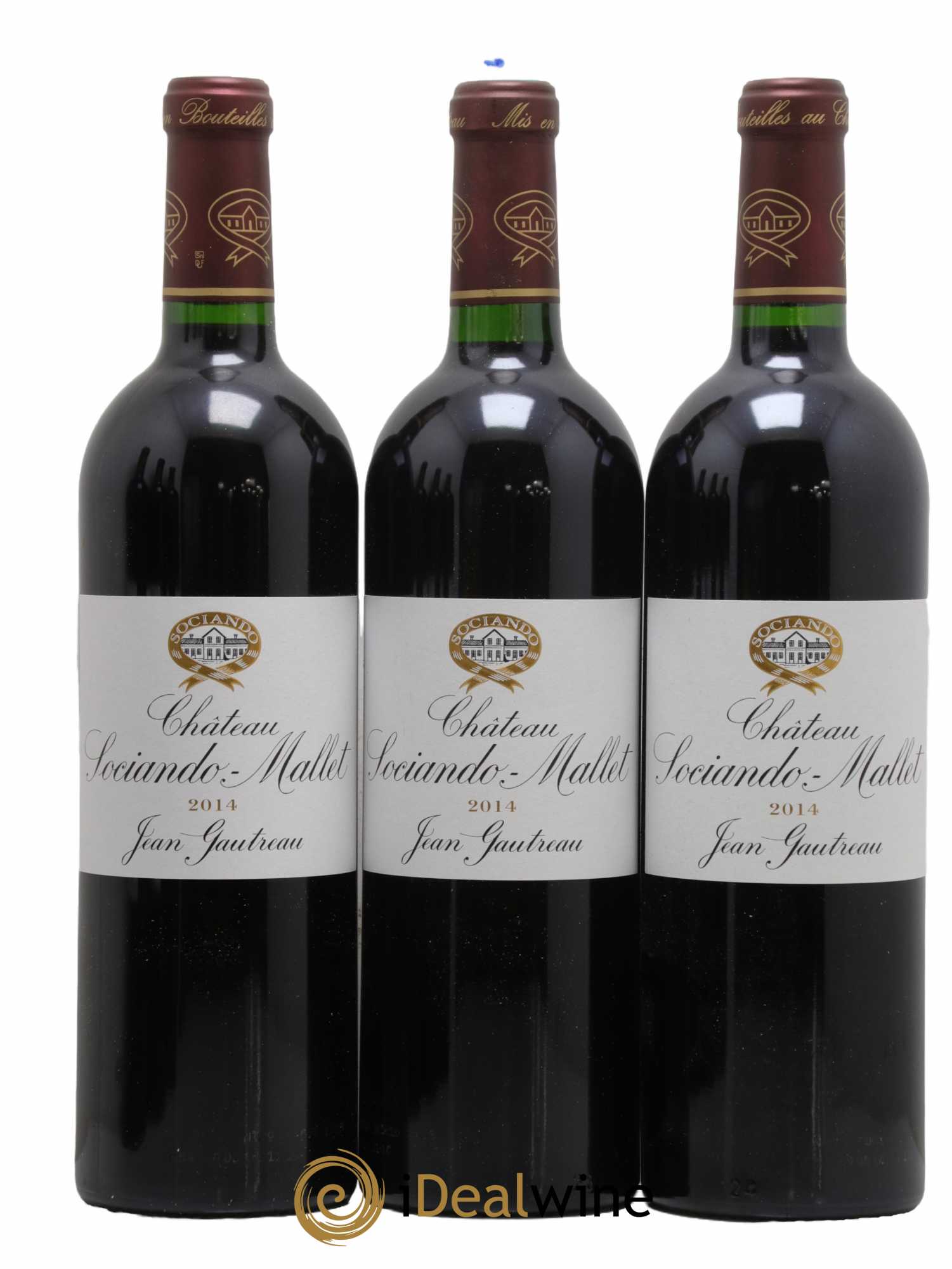 Château Sociando Mallet 2014 - Lotto di 12 bottiglie - 1