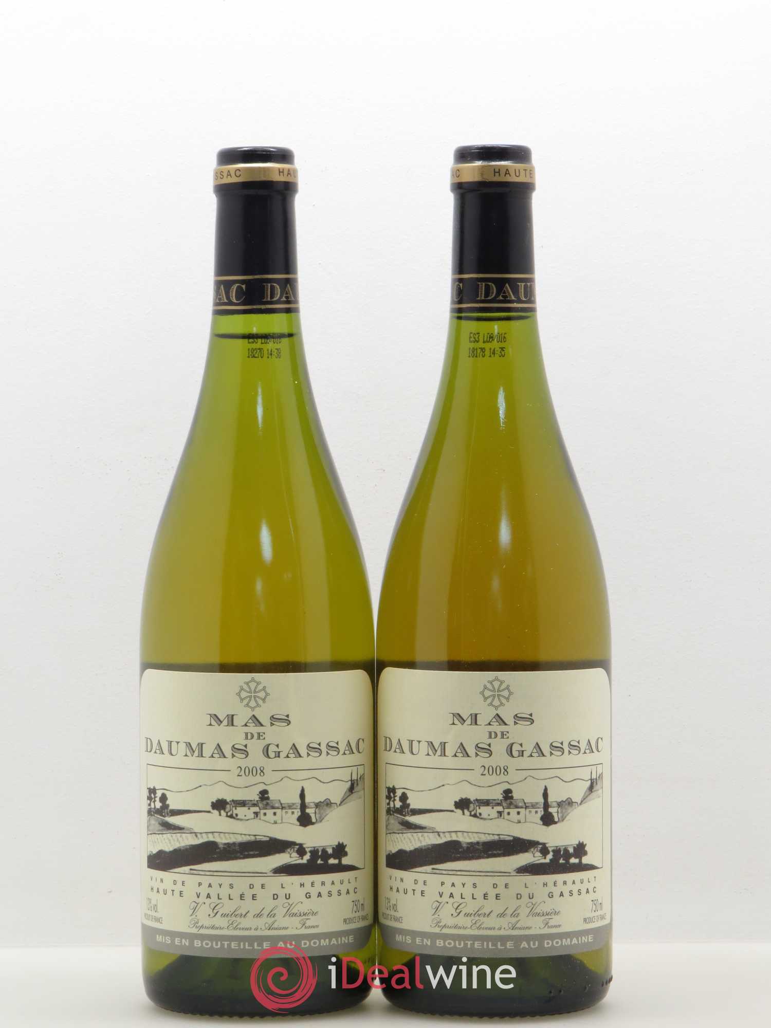 Saint-Guilhem-le-Désert - Cité d'Aniane Mas Daumas Gassac Famille Guibert de La Vaissière 2008 - Lot de 5 bouteilles - 2