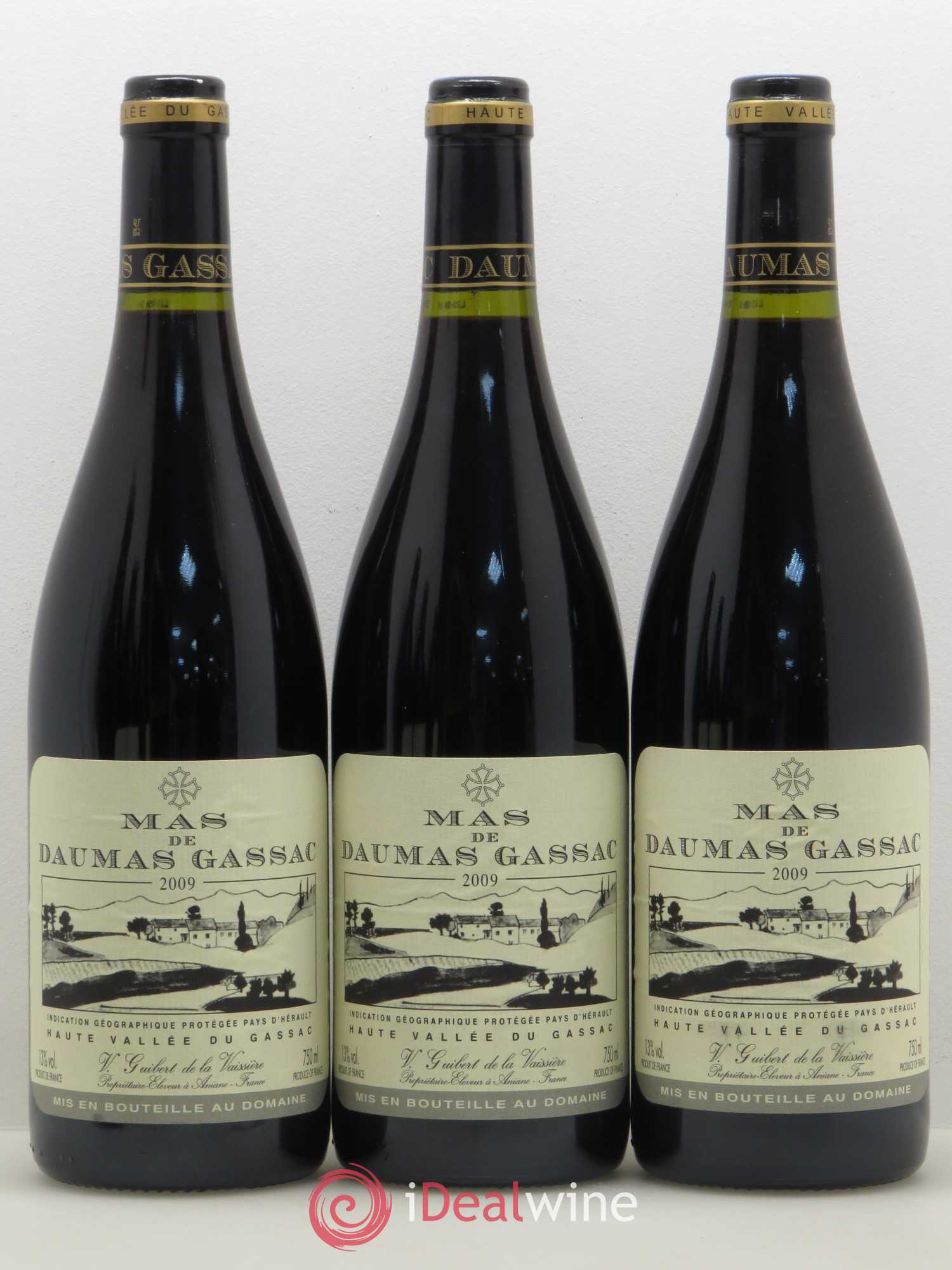 Saint-Guilhem-le-Désert - Cité d'Aniane Mas Daumas Gassac Famille Guibert de La Vaissière 2009 - Lot de 6 bouteilles - 2