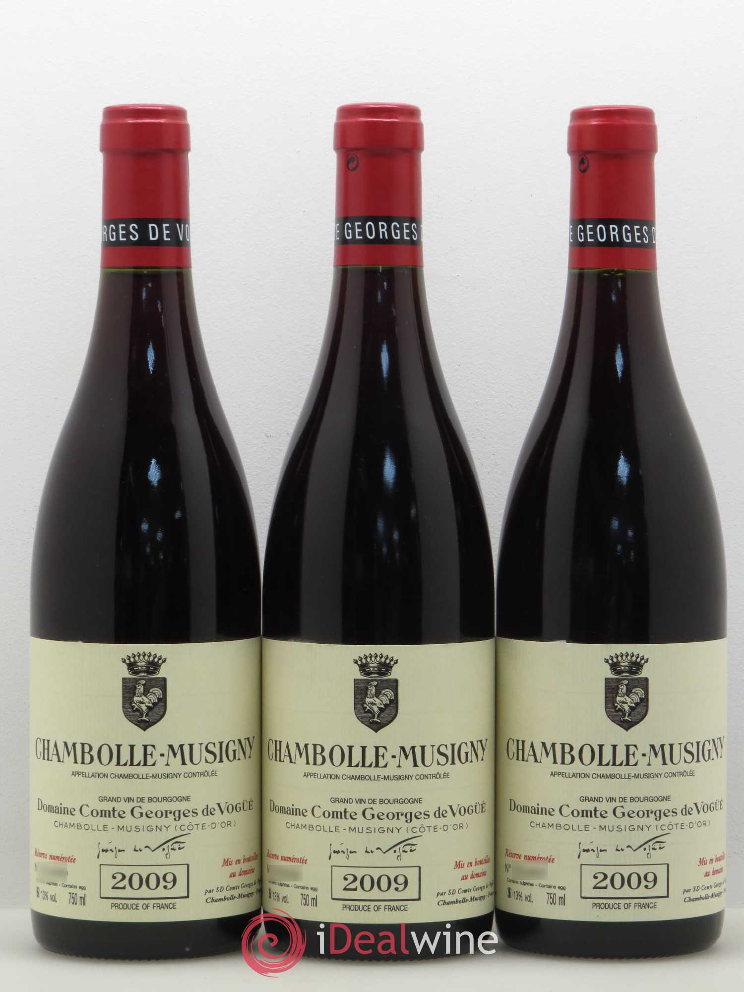 Chambolle-Musigny Comte Georges de Vogüé 2009 - Lot de 3 bouteilles - 0
