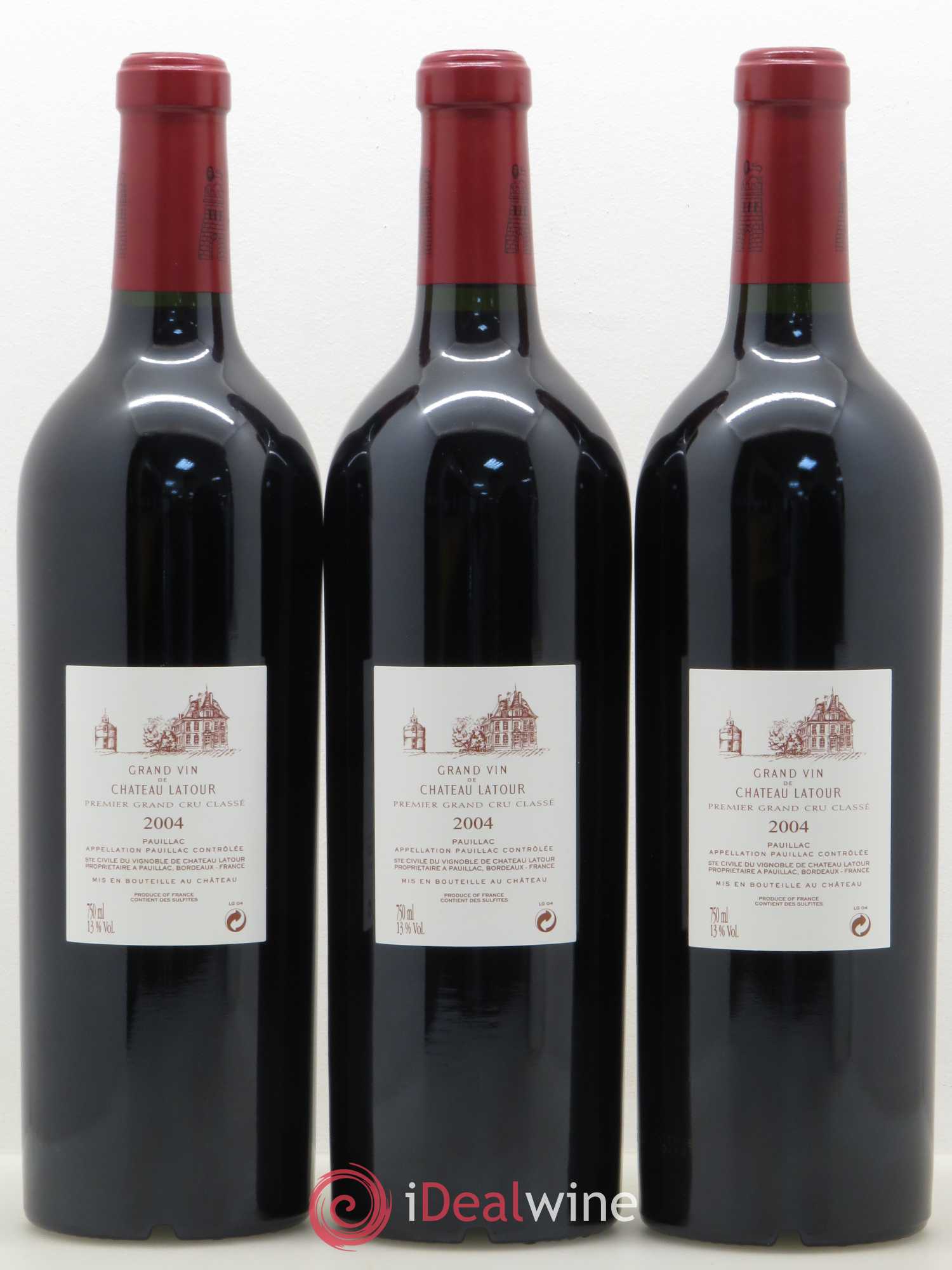 Château Latour 1er Grand Cru Classé 2004 - Lot de 3 bouteilles - 1