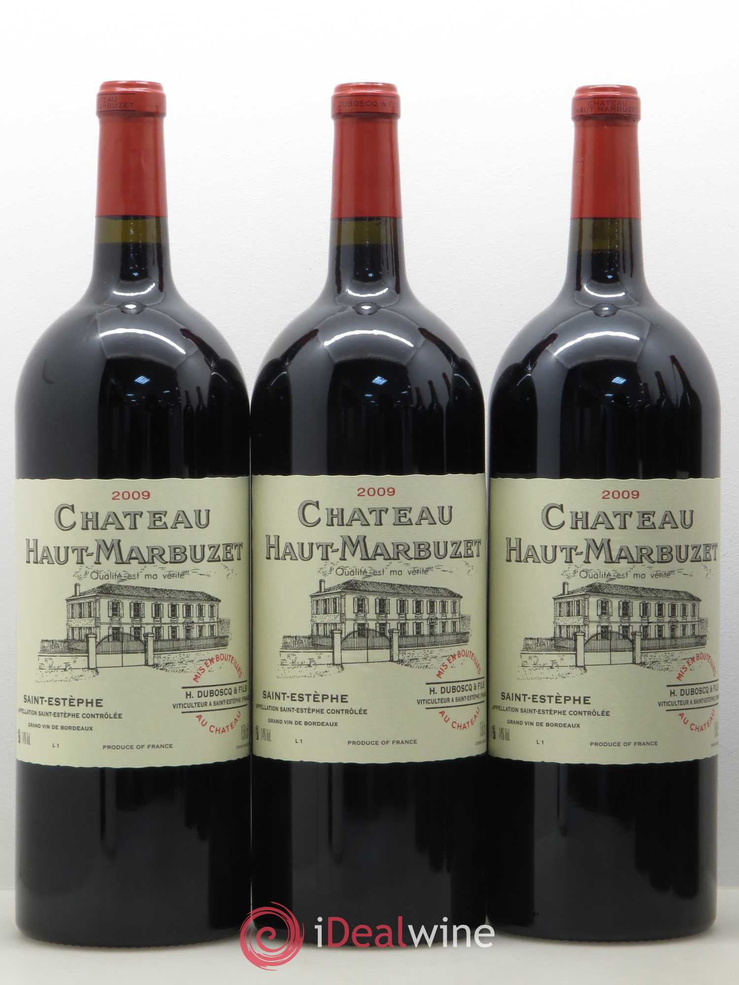 Château Haut Marbuzet 2009 - Lot de 6 magnums - 1