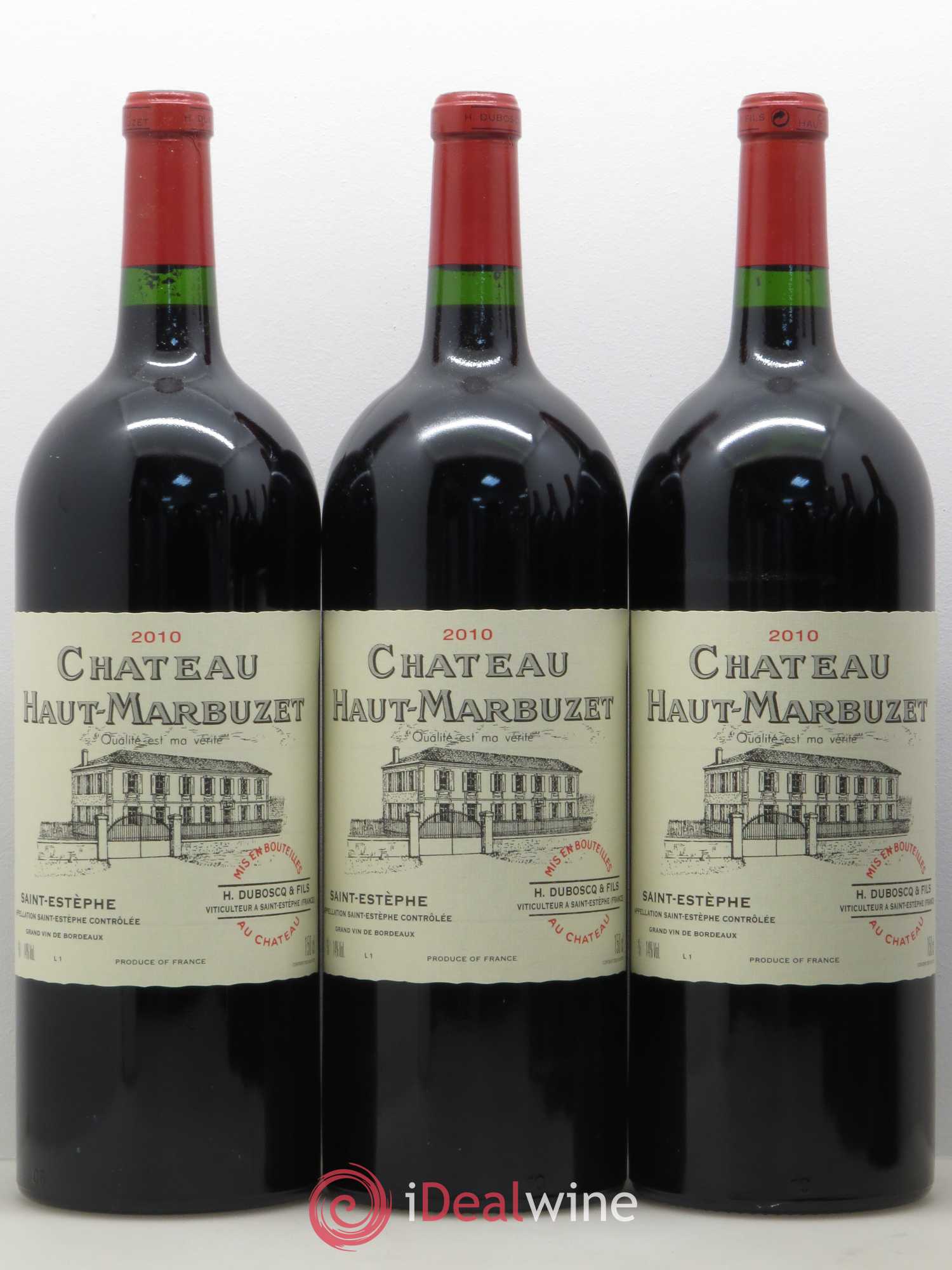Château Haut Marbuzet 2010 - Lot de 6 magnums - 1