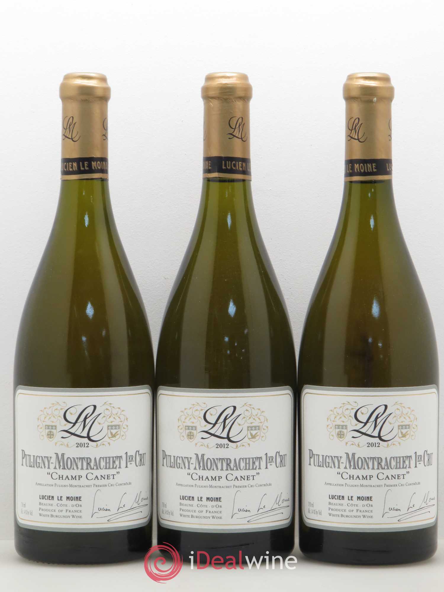 Puligny-Montrachet 1er Cru Champ Canet Lucien Le Moine 2012 - Posten von 3 Flaschen - 0