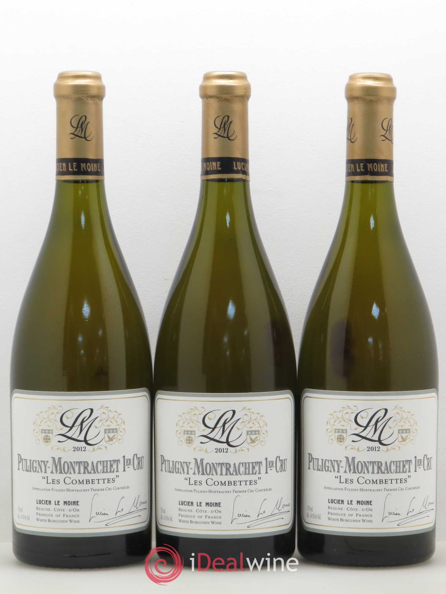 Puligny-Montrachet 1er Cru Les Combettes Lucien Le Moine 2012 - Posten von 3 Flaschen - 0
