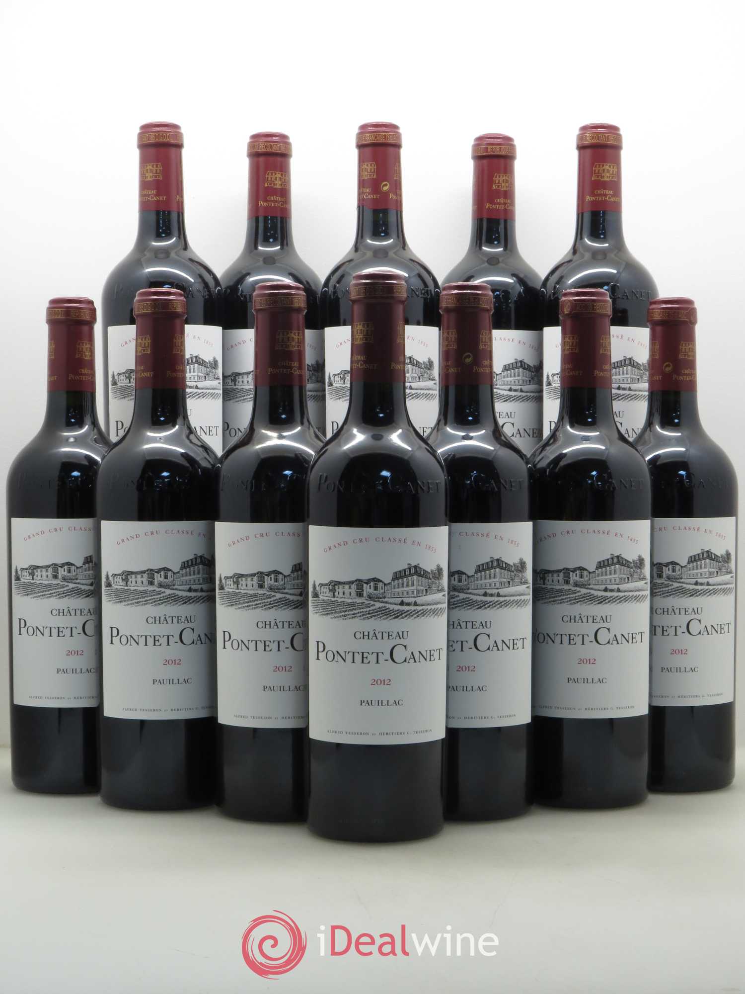 Château Pontet Canet 5ème Grand Cru Classé 2012 - Lot de 12 bouteilles - 0