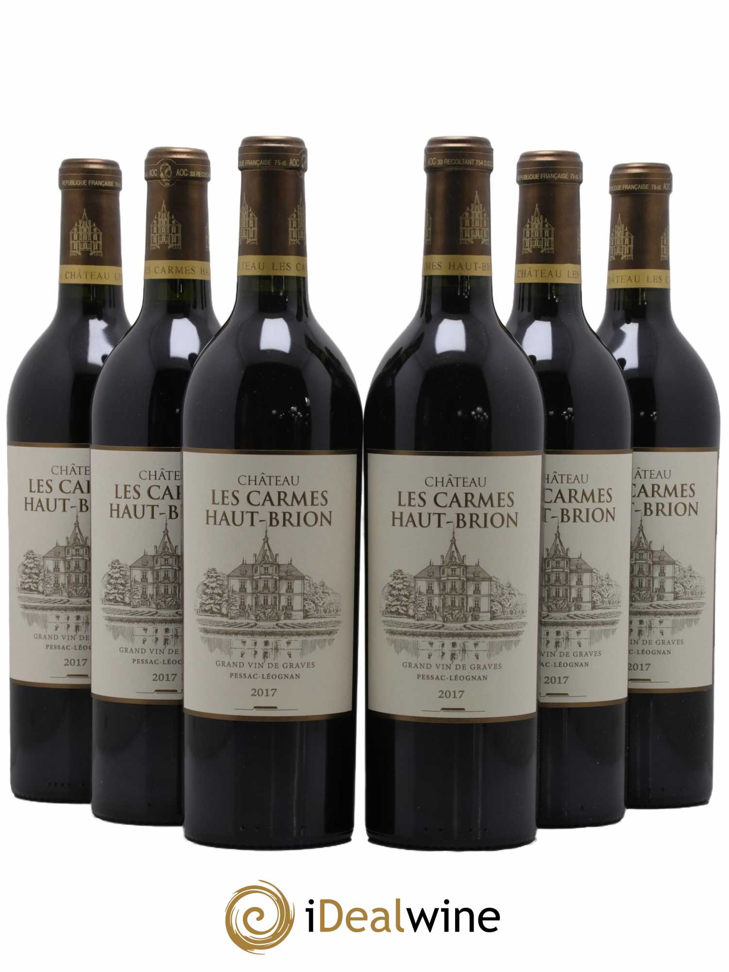 Château Les Carmes Haut-Brion 2017 - Lot de 6 bouteilles - 0