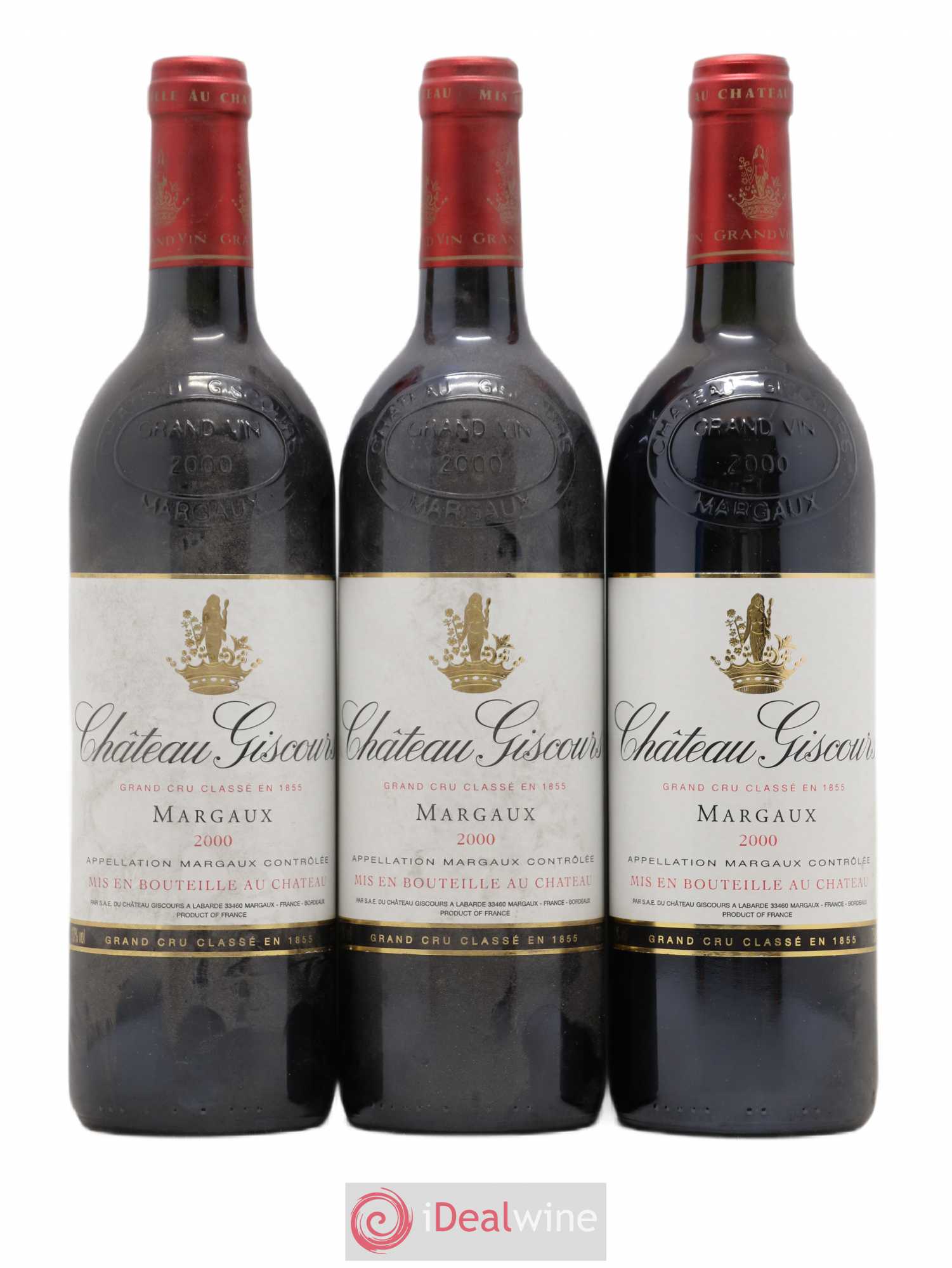 Château Giscours 3ème Grand Cru Classé 2000 - Lot de 3 bouteilles - 0