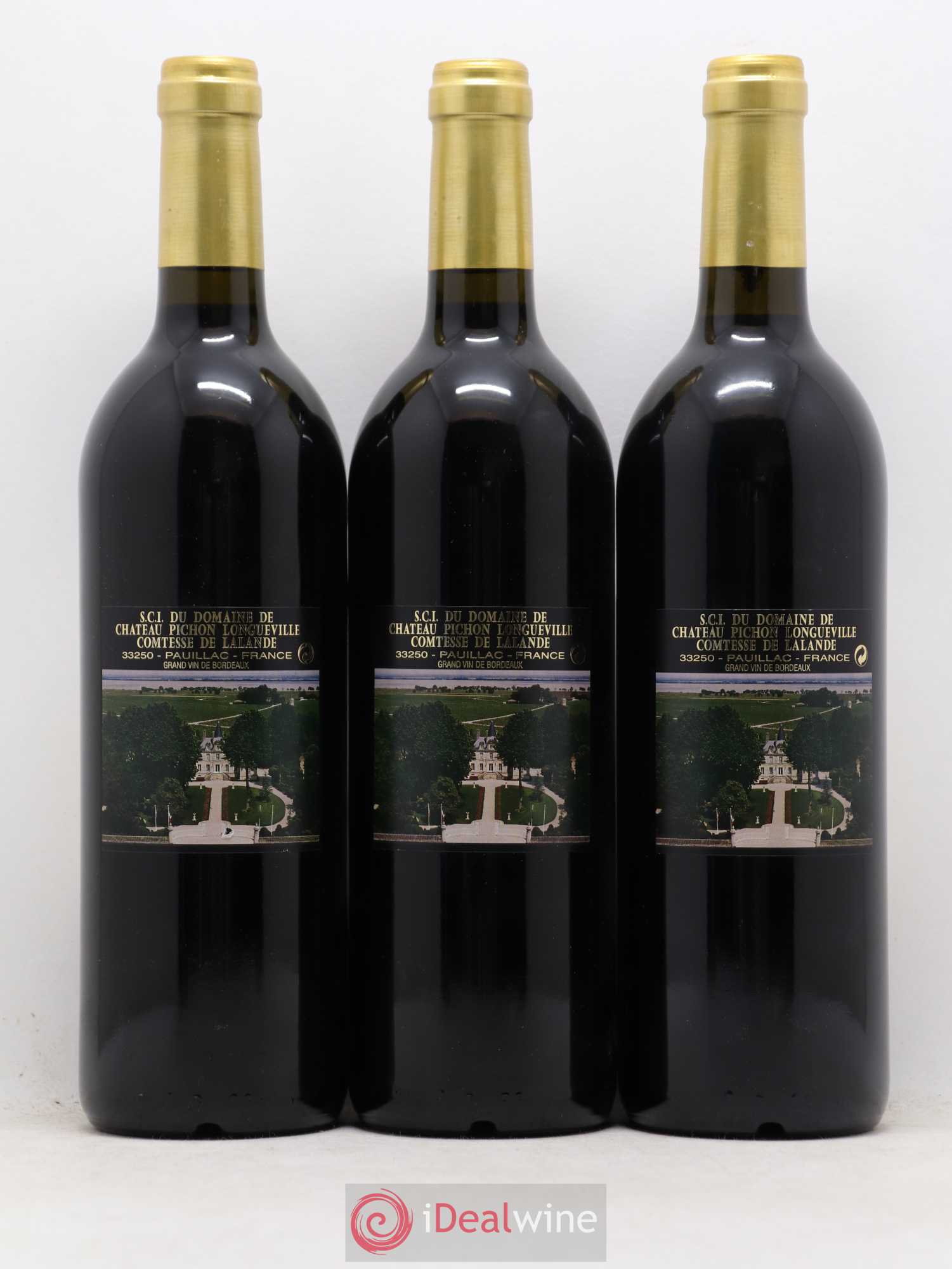Château Pichon Longueville Comtesse de Lalande 2ème Grand Cru Classé 2000 - Lot de 3 bouteilles - 1
