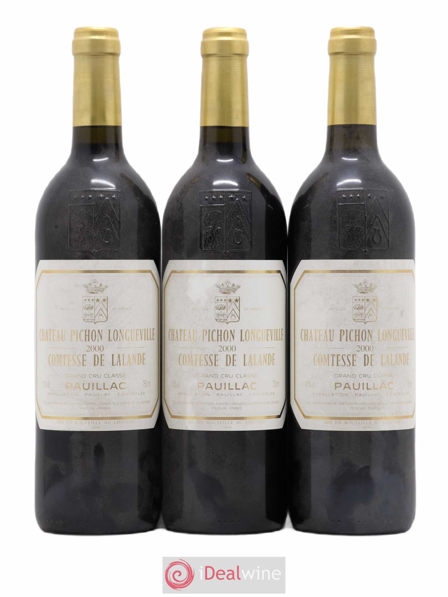 Château Pichon Longueville Comtesse de Lalande 2ème Grand Cru Classé 2000 - Lot de 3 bouteilles - 0