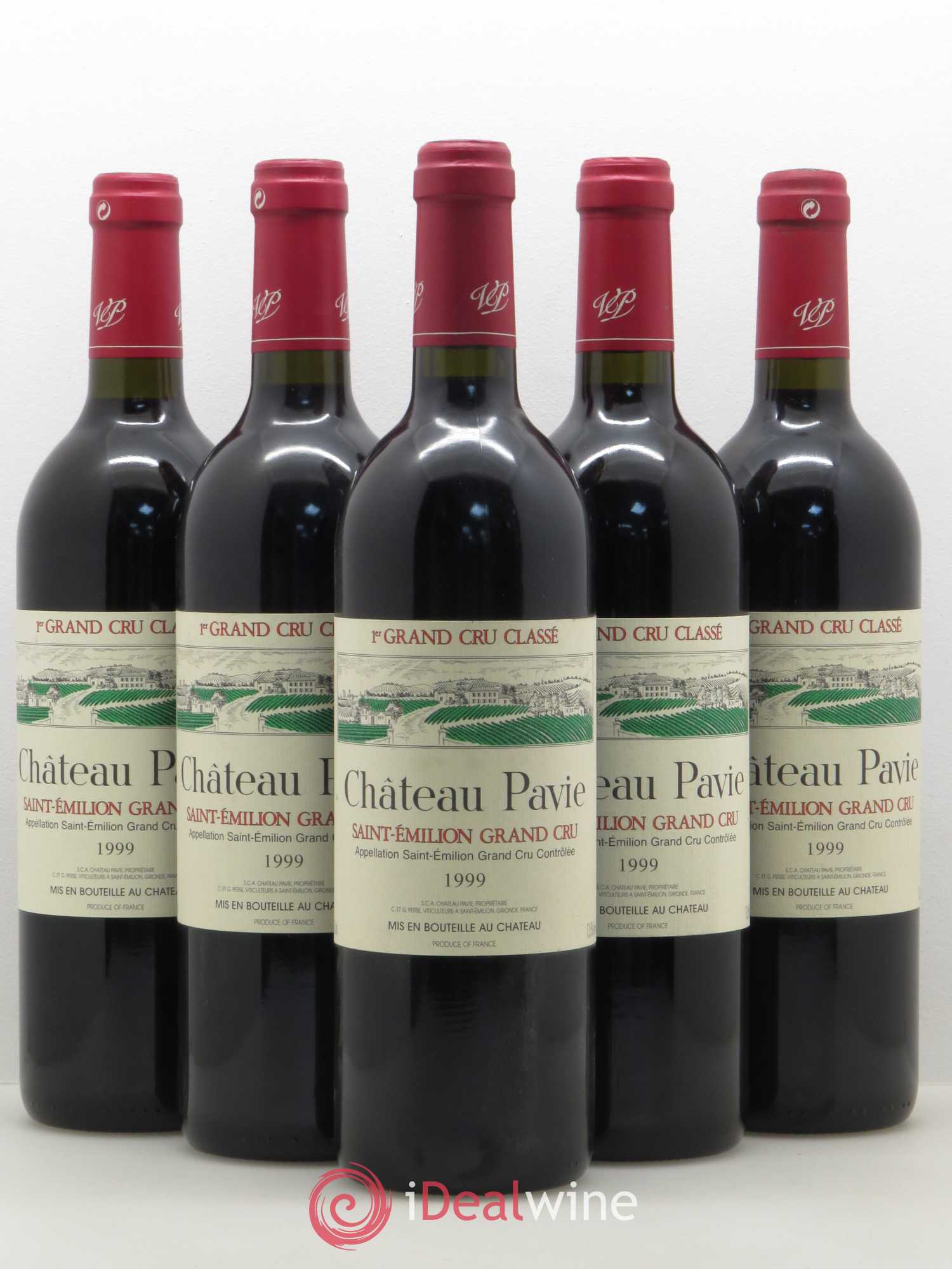 Château Pavie 1er Grand Cru Classé A 1999 - Lot de 5 bouteilles - 0