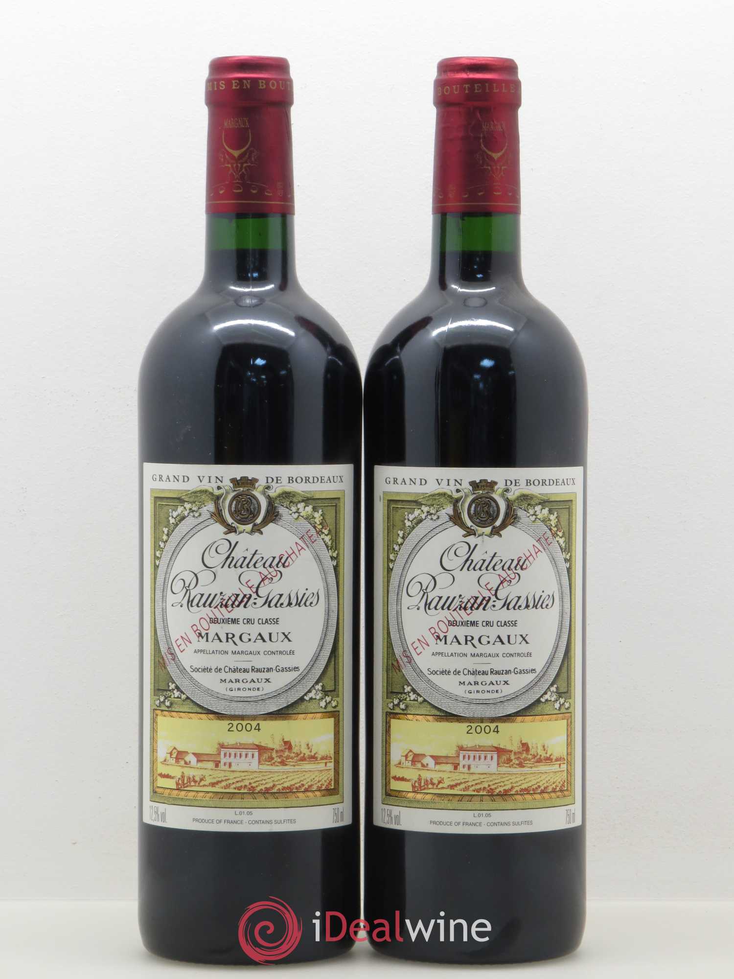 Château Rauzan-Gassies 2ème Grand Cru Classé 2004 - Lot de 2 bouteilles - 0