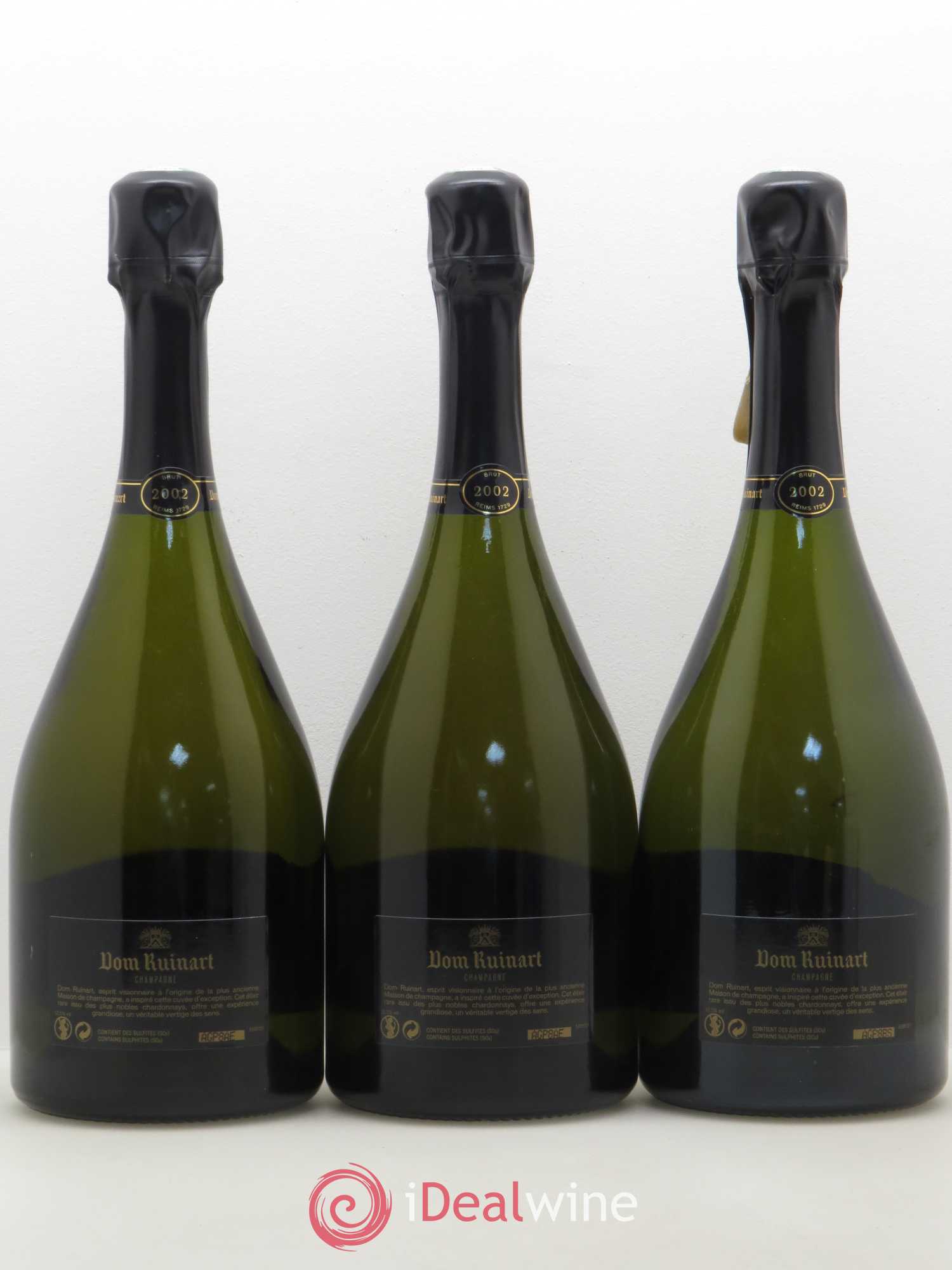 Dom Ruinart Brut Ruinart 2002 - Lot de 3 bouteilles - 1
