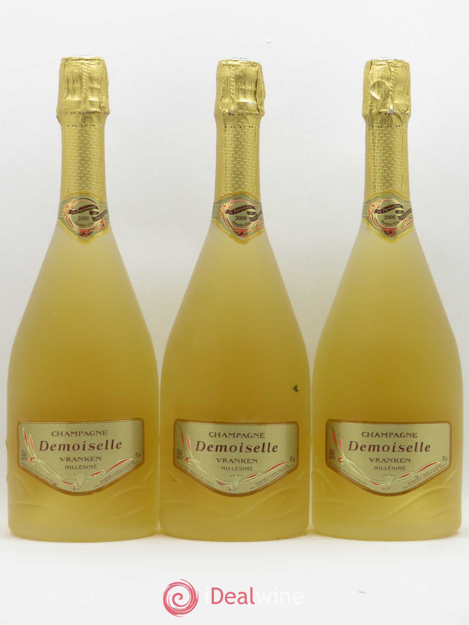 Champagne Vranken La Demoiselle Grande Cuvée 2000 - Posten von 3 Flaschen - 0