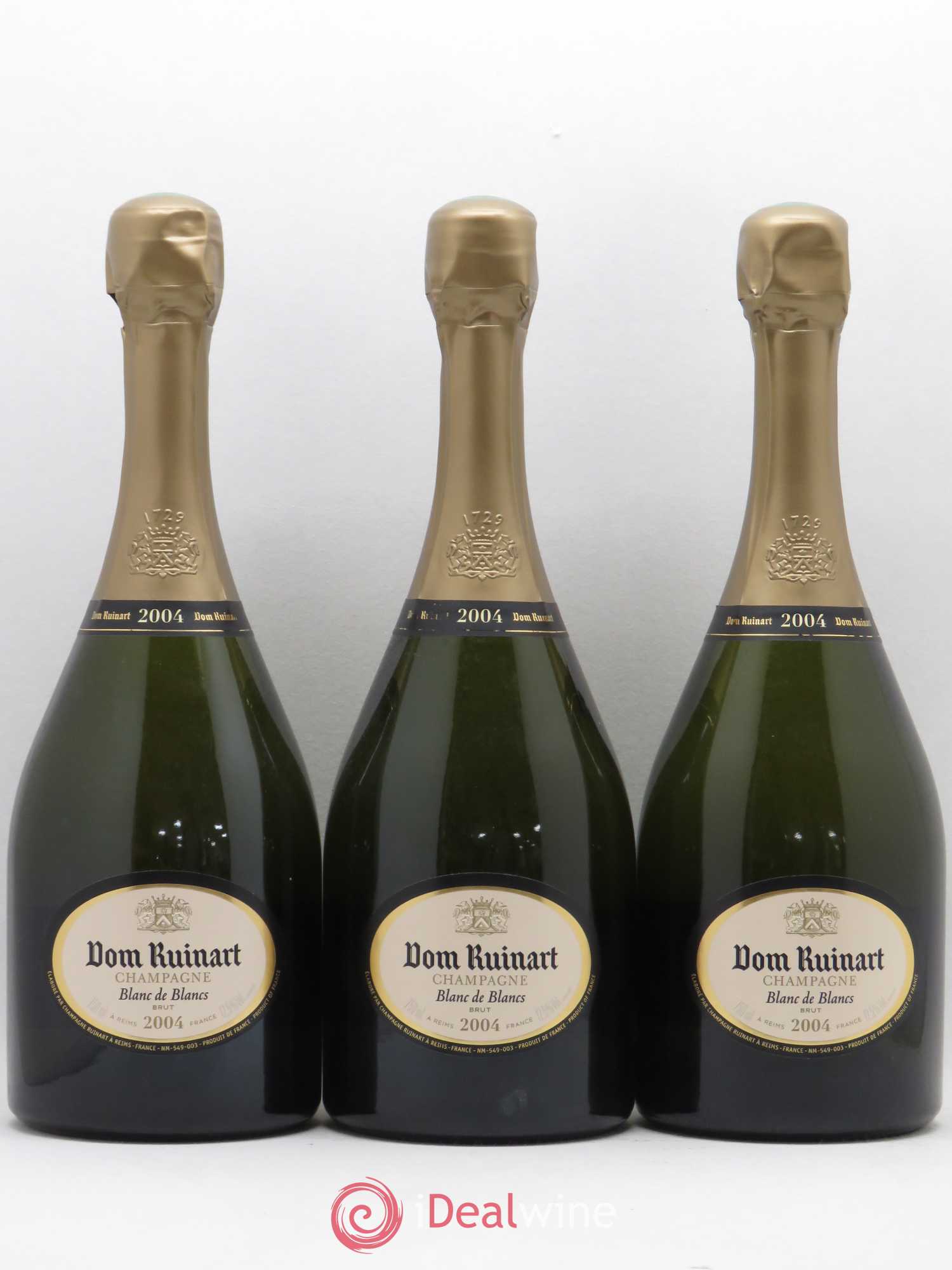 Dom Ruinart Brut Ruinart 2004 - Lot de 3 bouteilles - 0