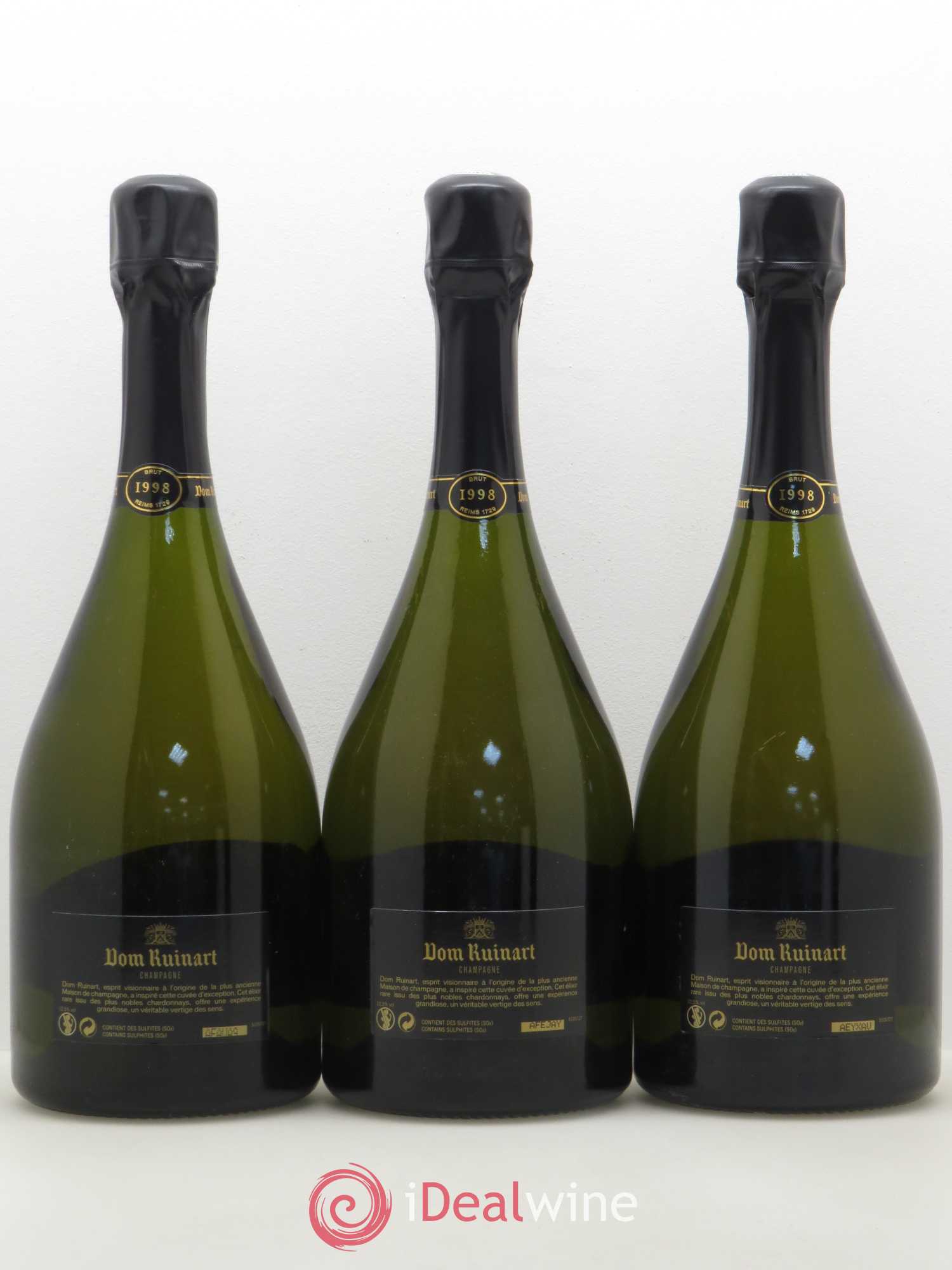 Dom Ruinart Brut Ruinart 1998 - Lot of 3 bottles - 1