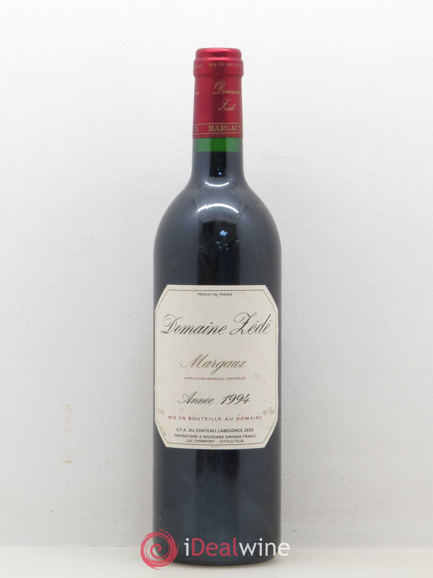 Bordeaux Margaux Domaine Zédé 1994 - Posten von 1 Flasche - 0