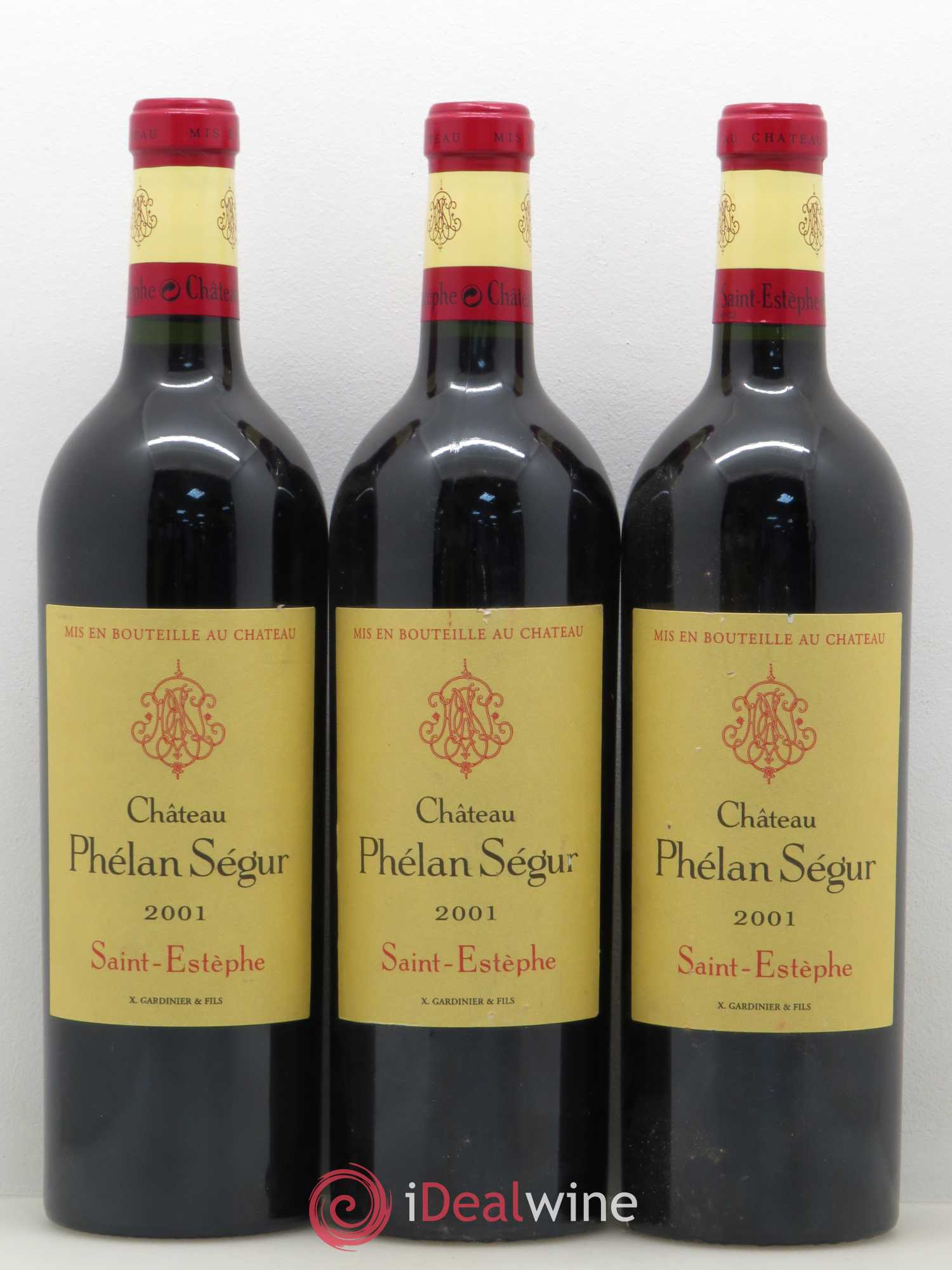 Château Phélan Ségur 2001 - Lot de 3 bouteilles - 0