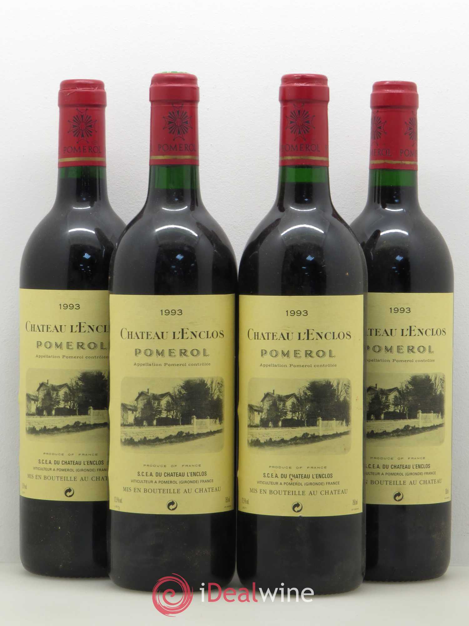 Château l' Enclos 1993 - Lot de 4 bouteilles - 0