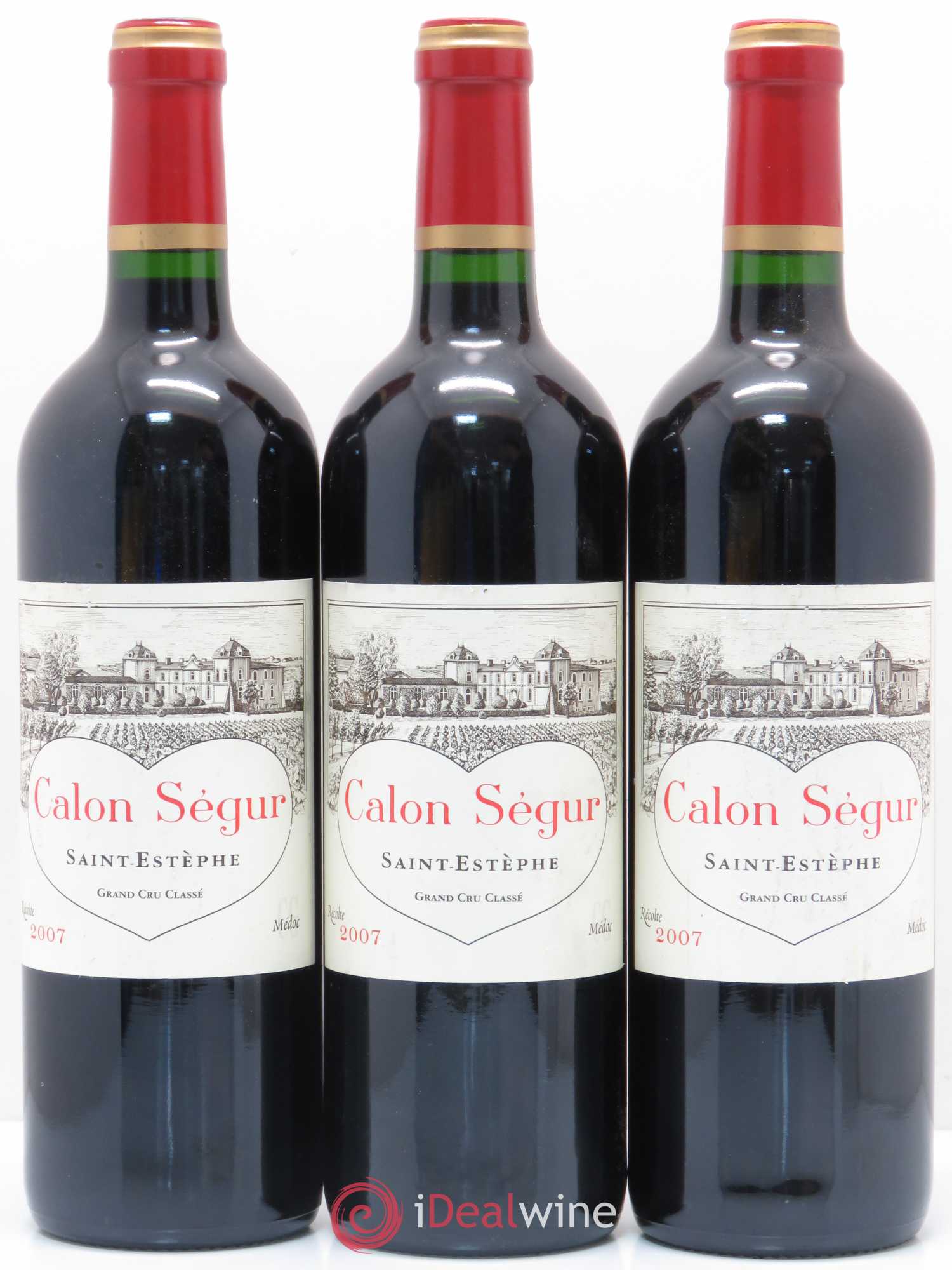 Château Calon Ségur 3ème Grand Cru Classé 2007 - Lot de 3 bouteilles - 0