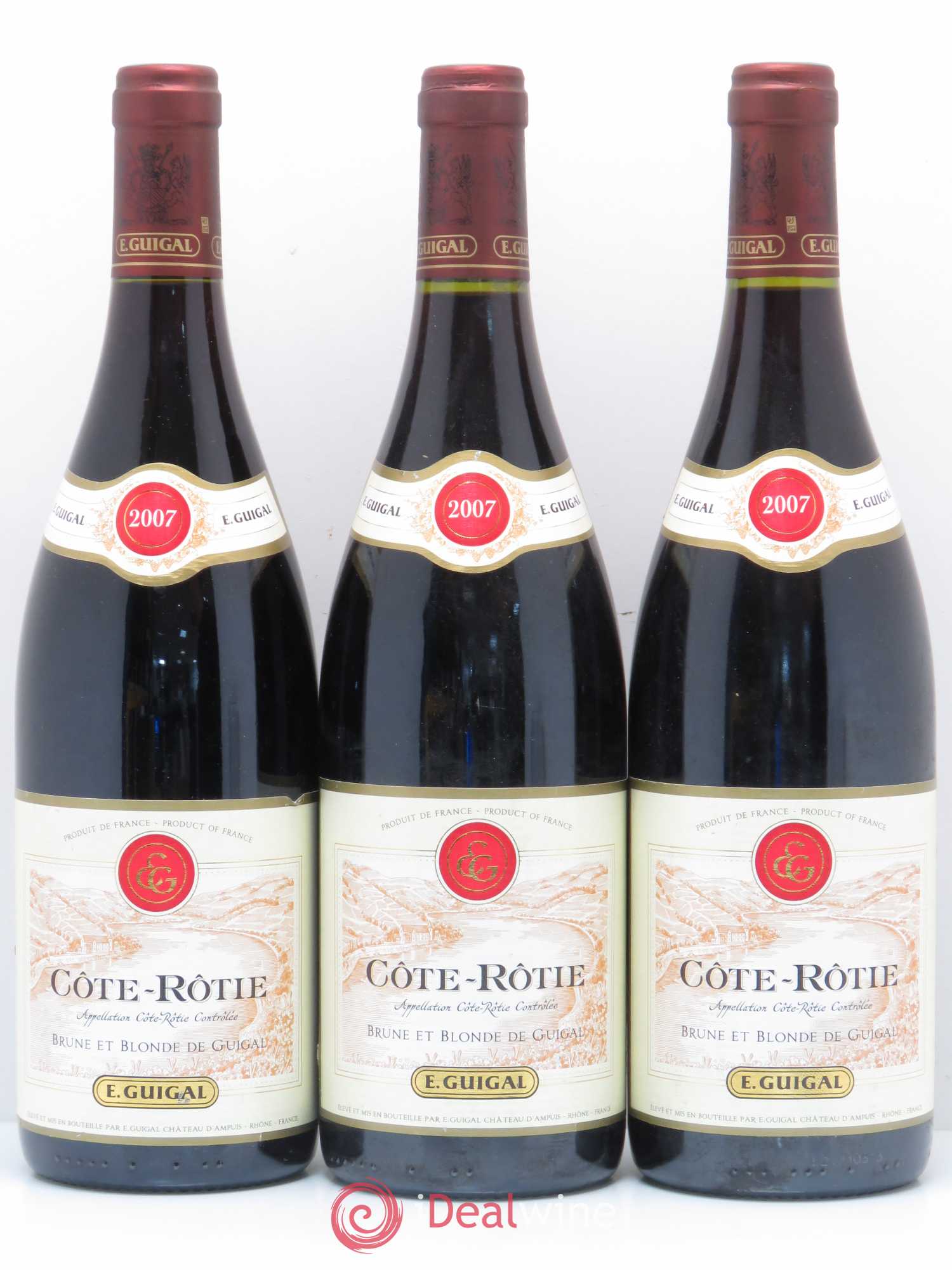 Côte-Rôtie Côtes Brune et Blonde Guigal 2007 - Lot de 3 bouteilles - 0