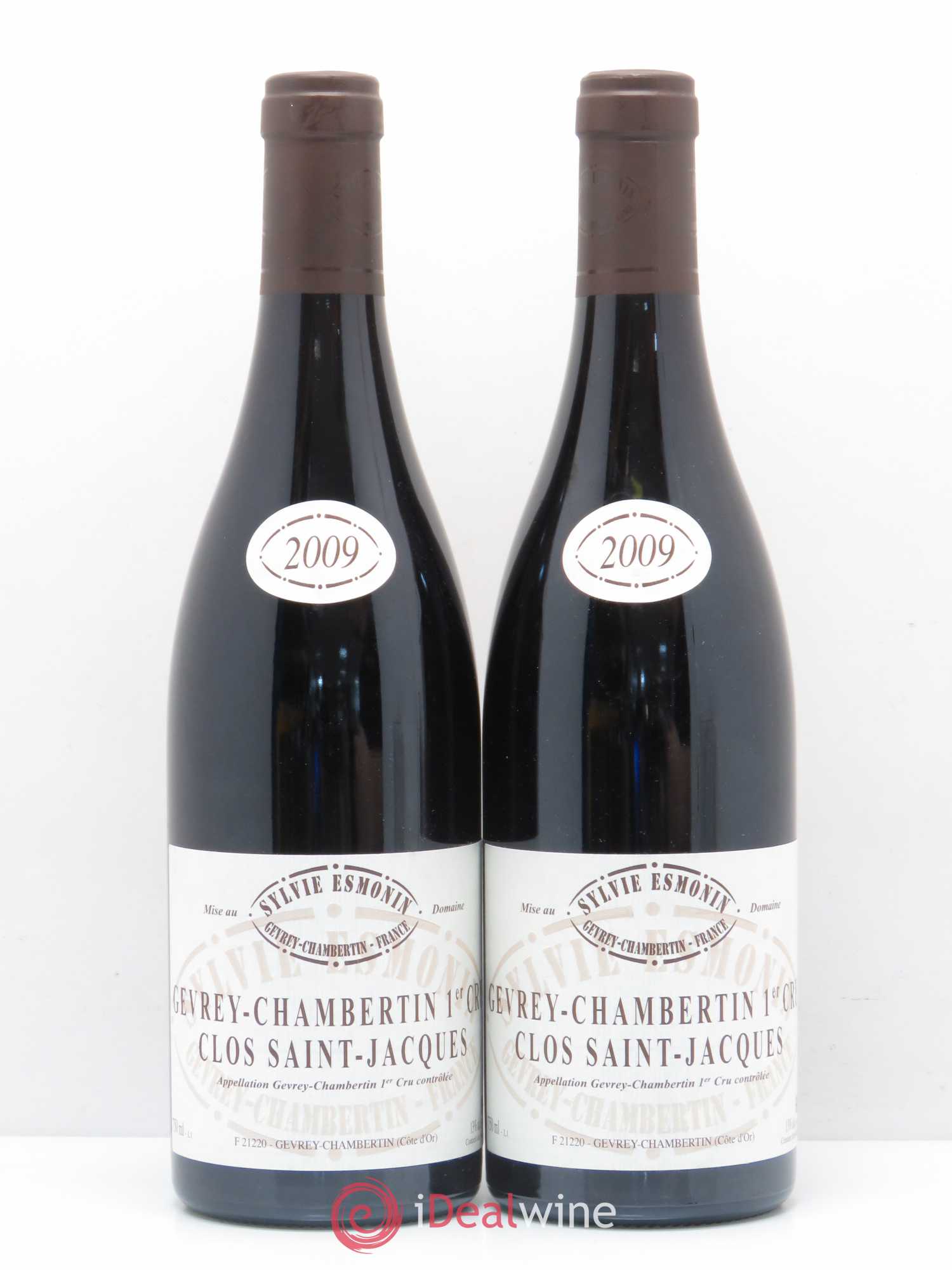 Gevrey-Chambertin 1er Cru Clos Saint Jacques Sylvie Esmonin 2009 - Lot de 2 bouteilles - 0