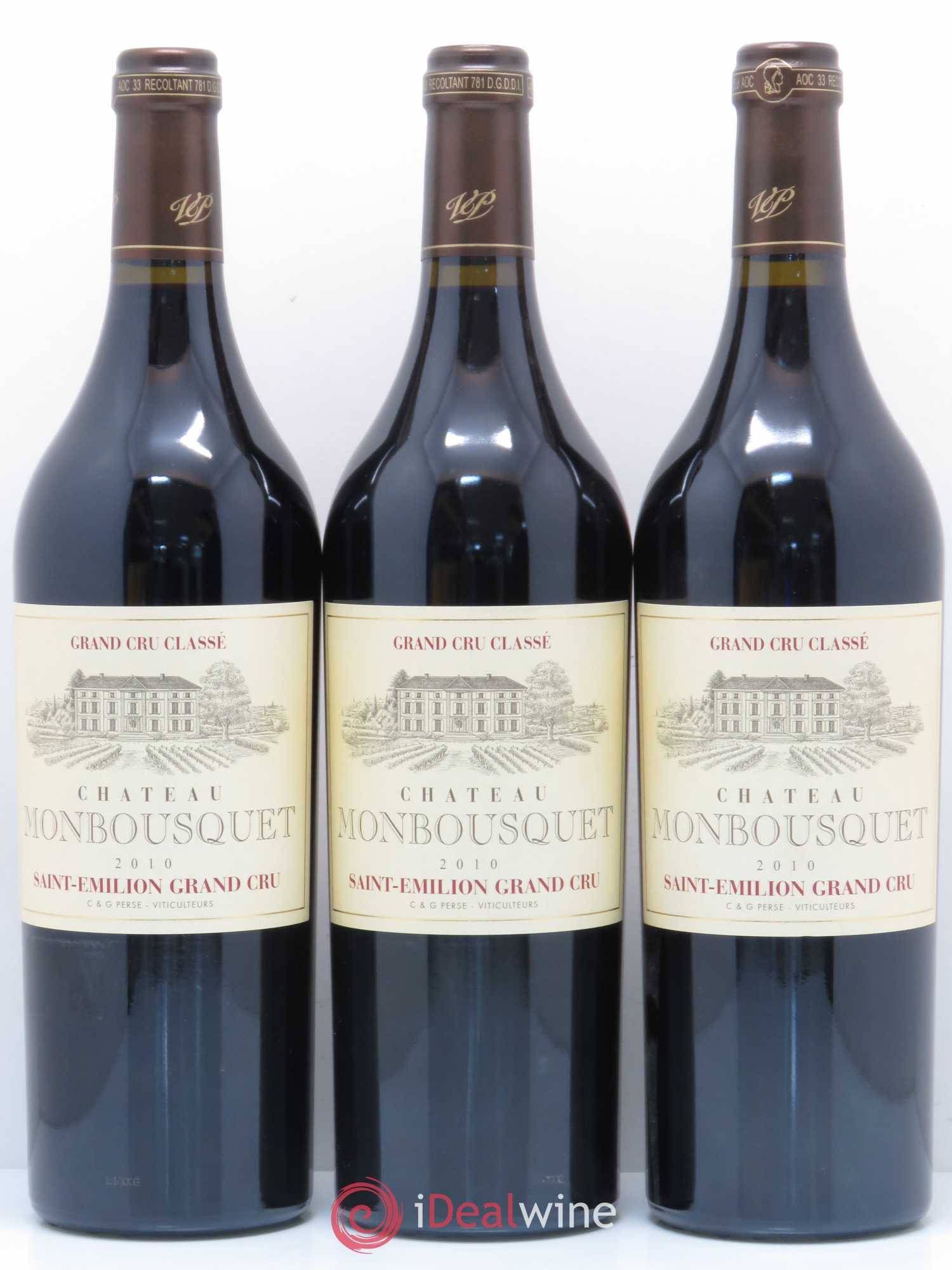 Château Monbousquet Grand Cru Classé 2010 - Lot de 3 bouteilles - 0
