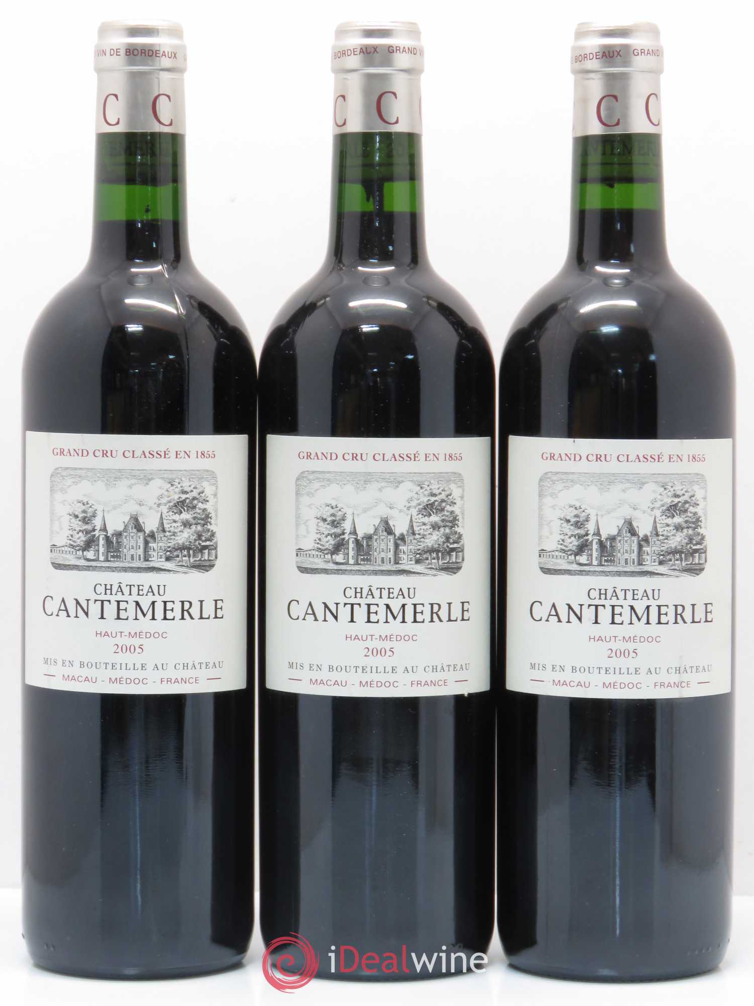 Château Cantemerle 5ème Grand Cru Classé 2005 - Lot de 3 bouteilles - 0