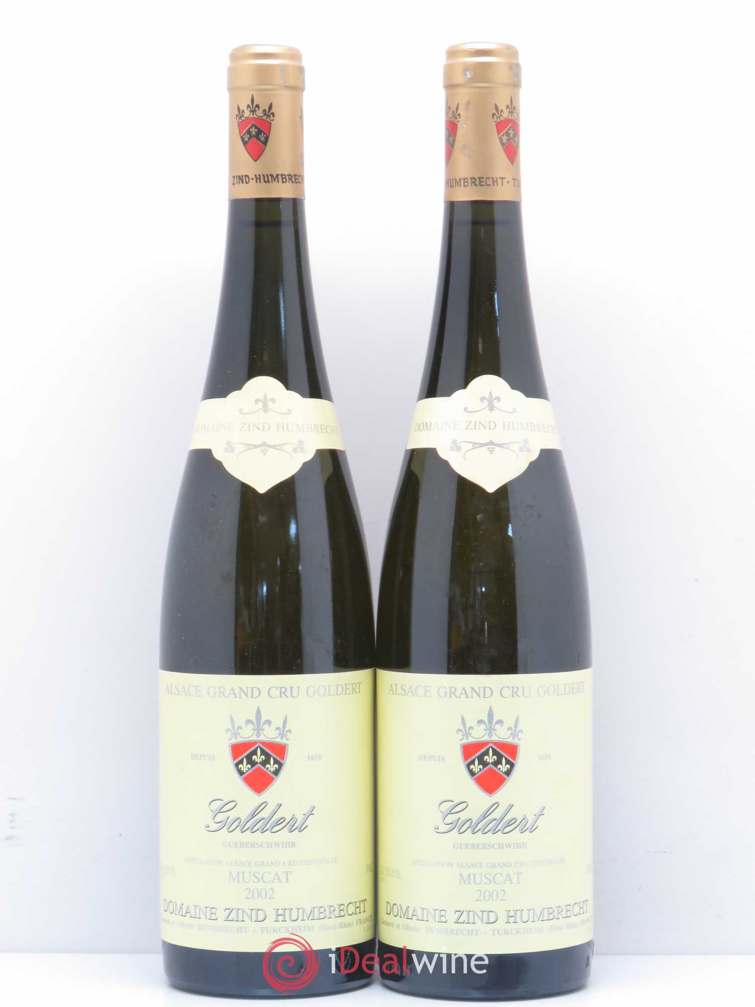 Alsace Muscat Grand Cru Goldert Zind-Humbrecht (Domaine) 2002 - Lot de 2 bouteilles - 0