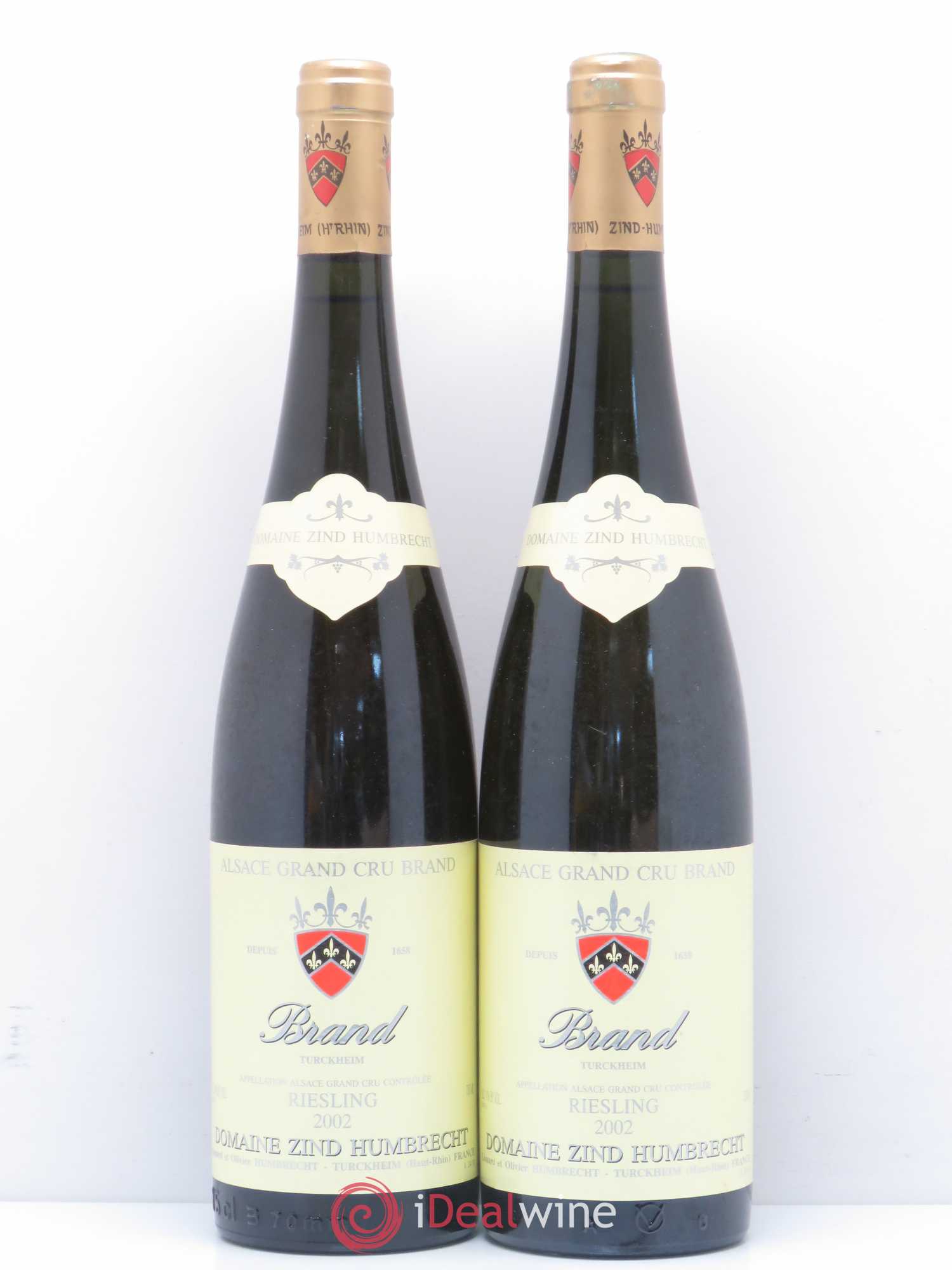 Alsace Riesling Grand Cru Brand Zind-Humbrecht (Domaine) 2002 - Lot de 2 bouteilles - 0