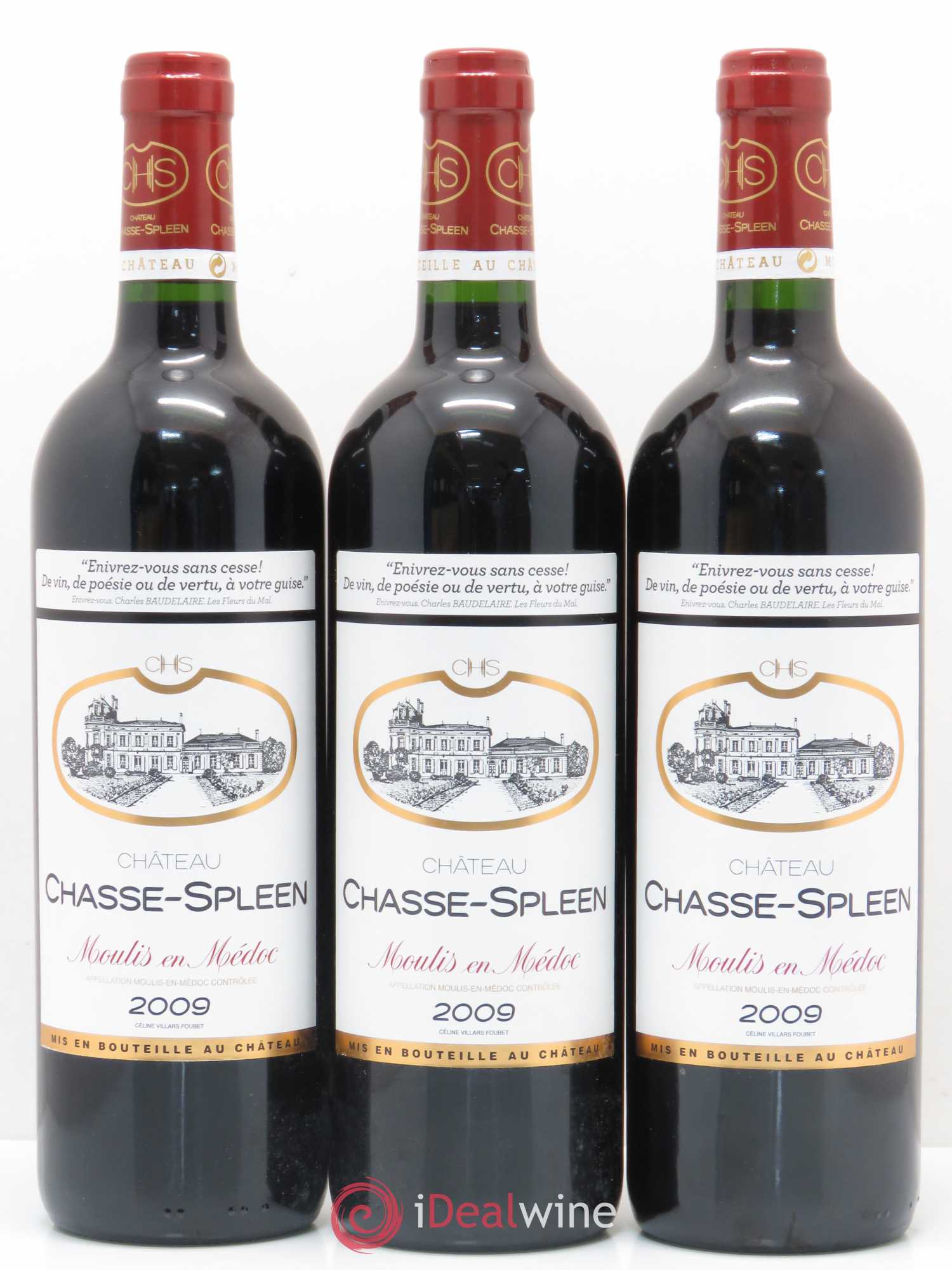 Château Chasse Spleen 2009 - Lot de 12 bouteilles - 1
