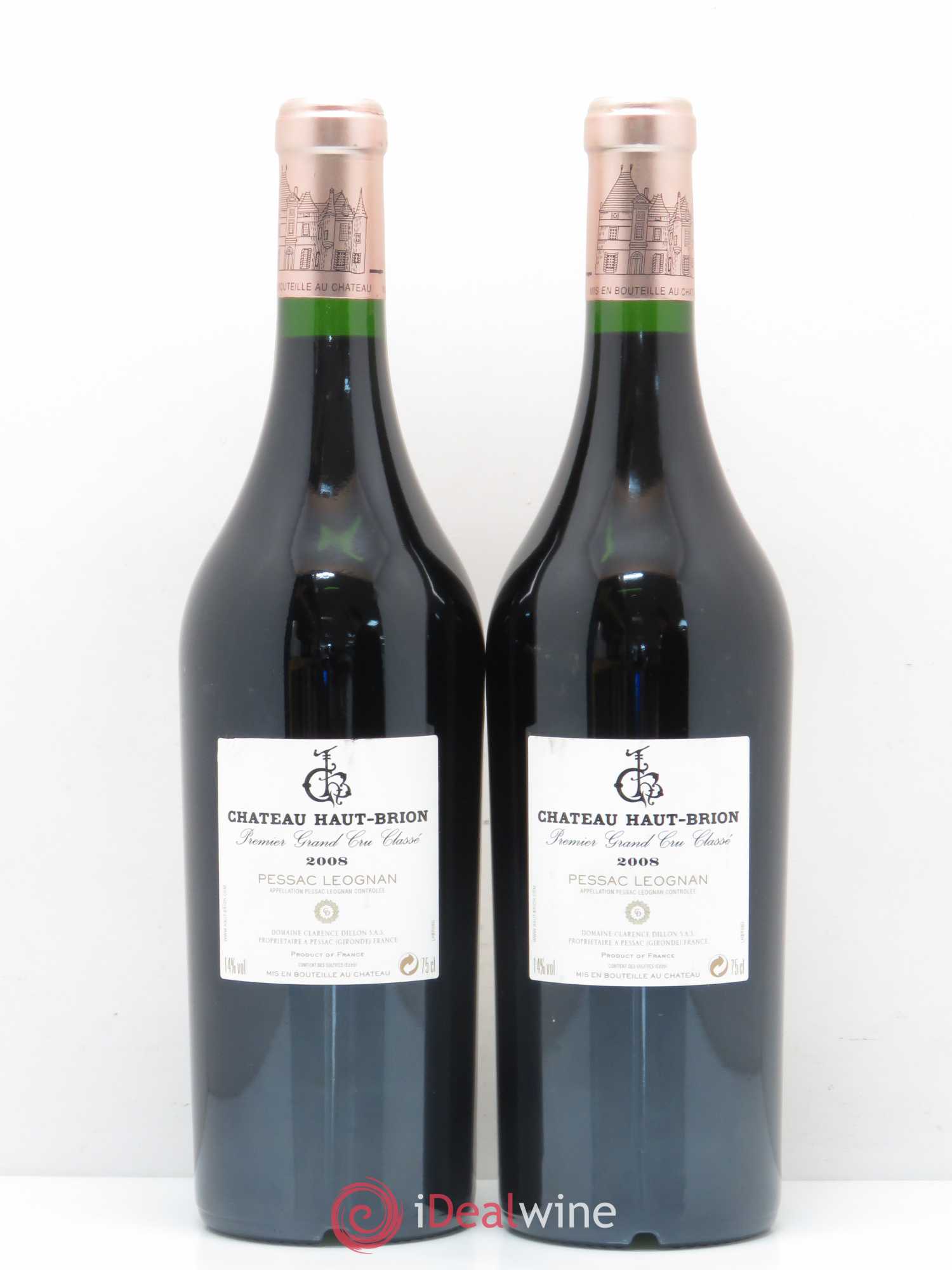 Château Haut Brion 1er Grand Cru Classé 2008 - Lot de 2 bouteilles - 1