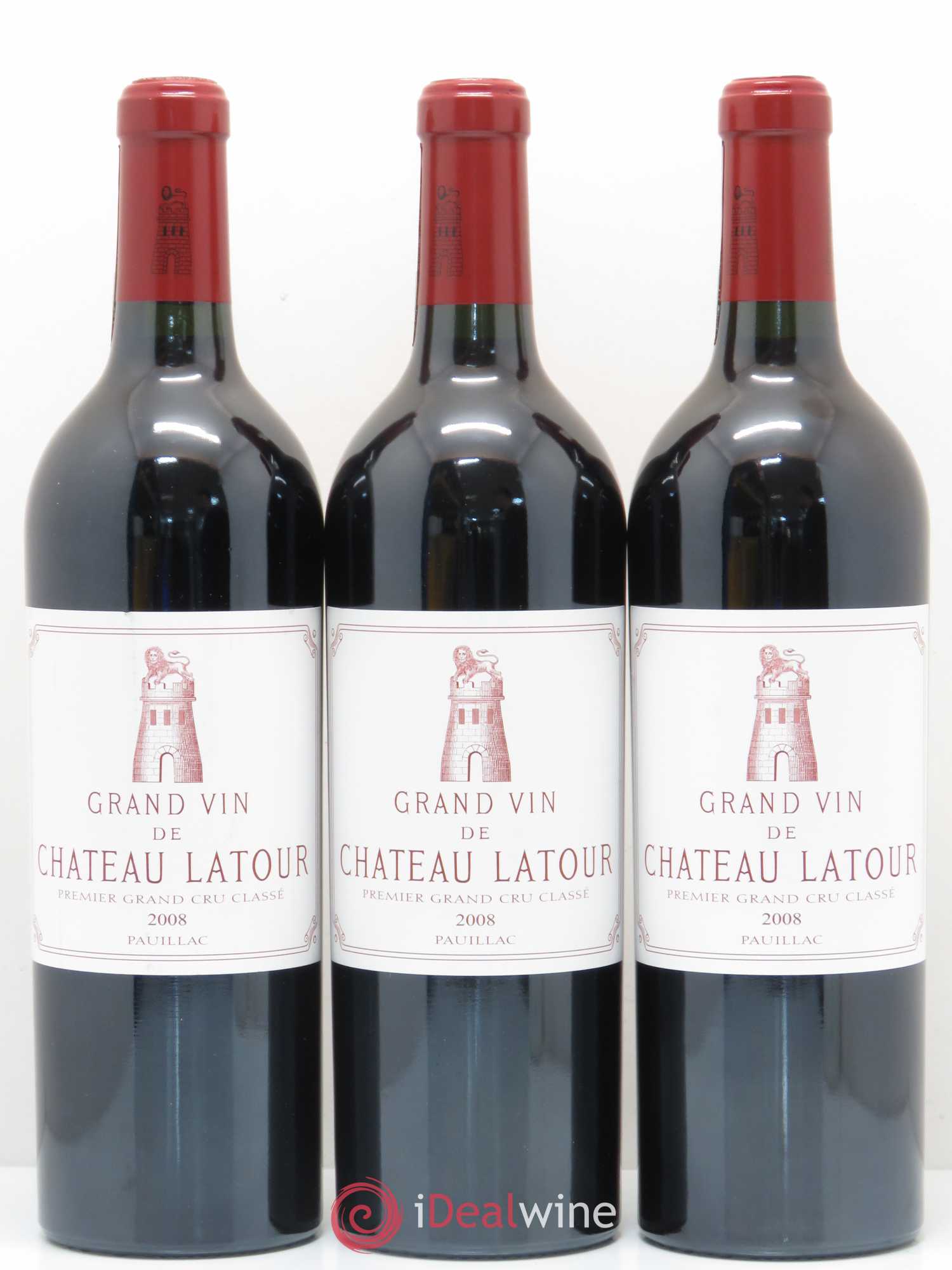 Château Latour 1er Grand Cru Classé 2008 - Lot de 3 bouteilles - 0