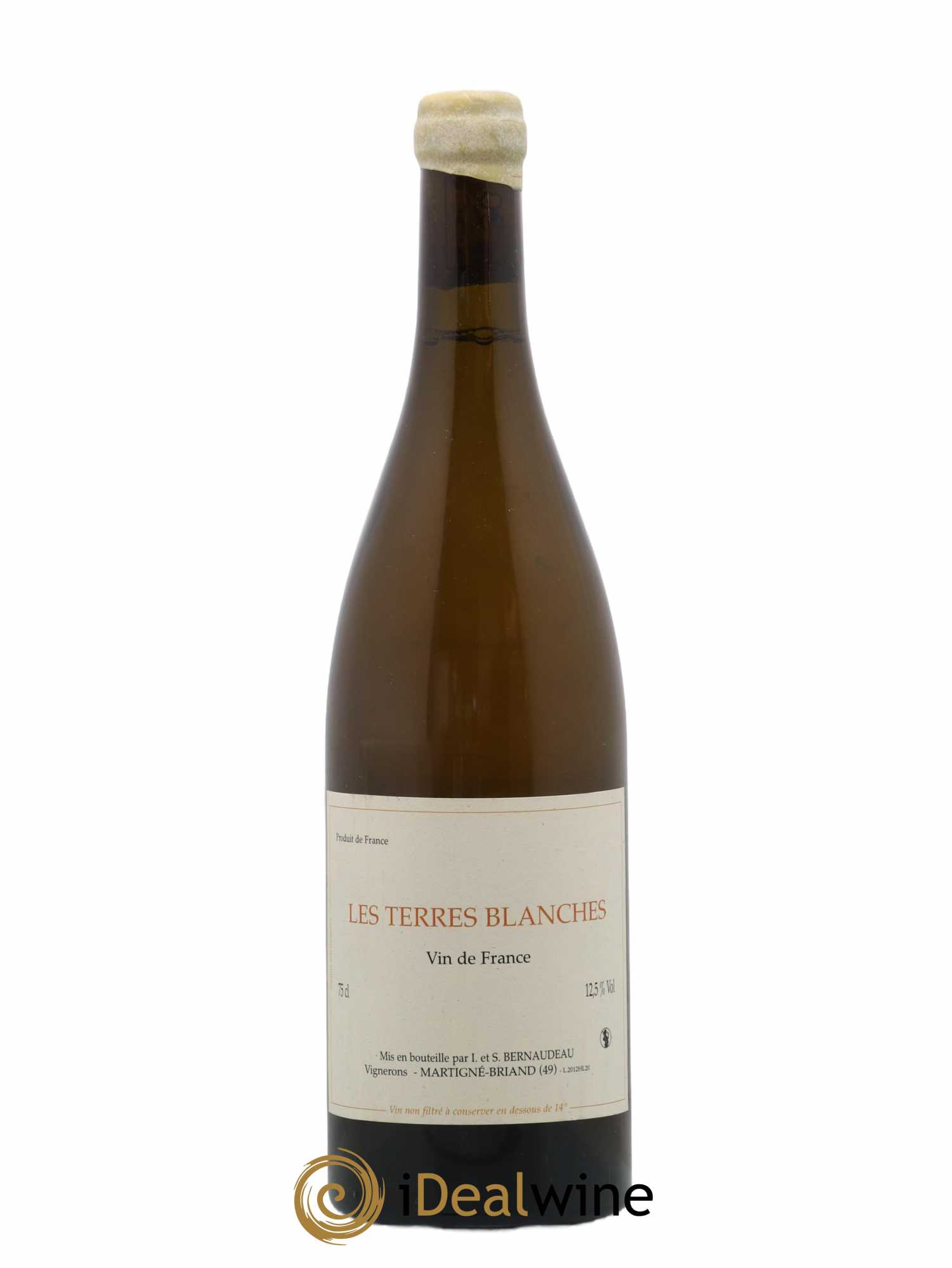 Vin de France Les Terres Blanches Stéphane Bernaudeau 2012 - Lot de 1 bouteille - 0