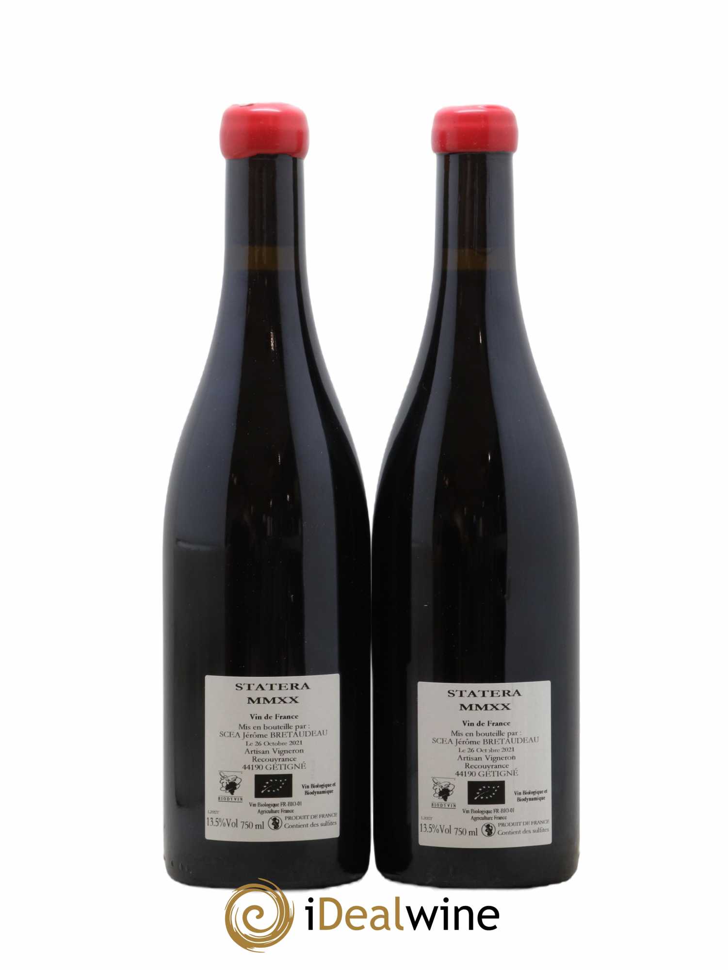 Vin de France Statera Jérôme Bretaudeau - Domaine de Bellevue 2020 - Lot de 2 bouteilles - 1