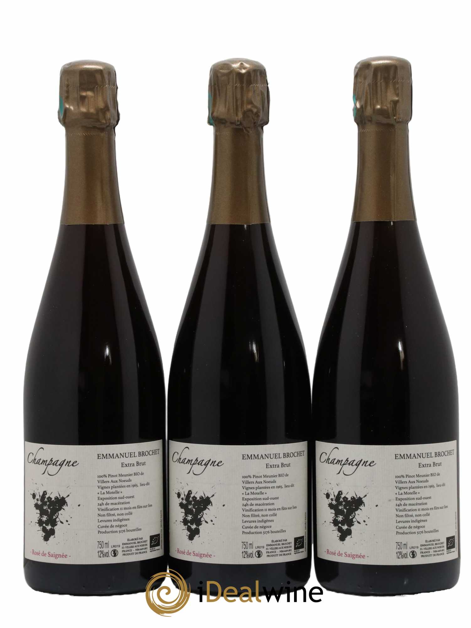Rosé de Saignée Extra-Brut Emmanuel Brochet - Lot de 3 bouteilles - 0