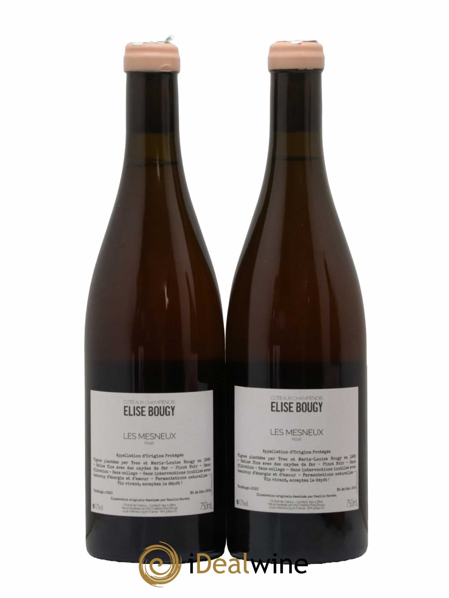 Coteaux Champenois Oser le Rosé Les Mesneux Maison Elise Bougy 2020 - Lot of 2 bottles - 1