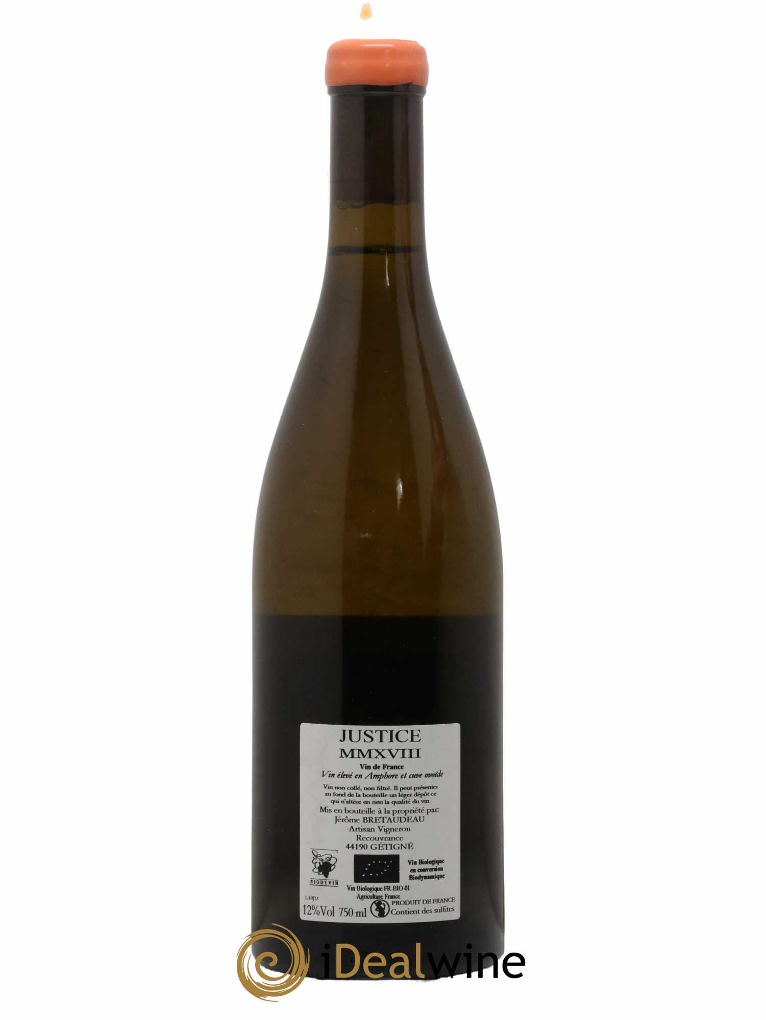 Vin de France La Justice Jérôme Bretaudeau - Domaine de Bellevue 2018 - Lot de 1 bouteille - 1