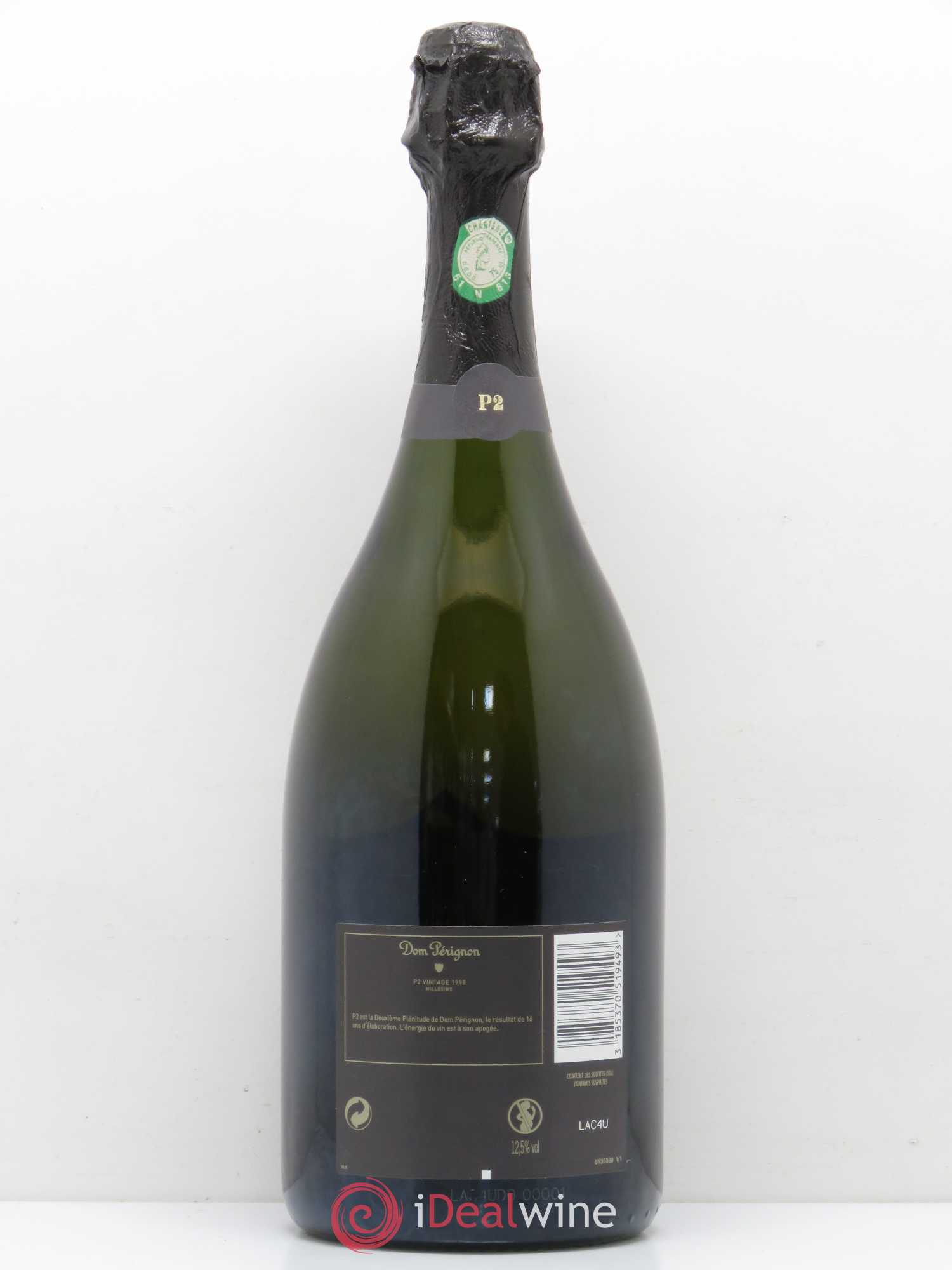 Oenothèque Dom Pérignon P2 1998 - Lot de 1 bouteille - 1