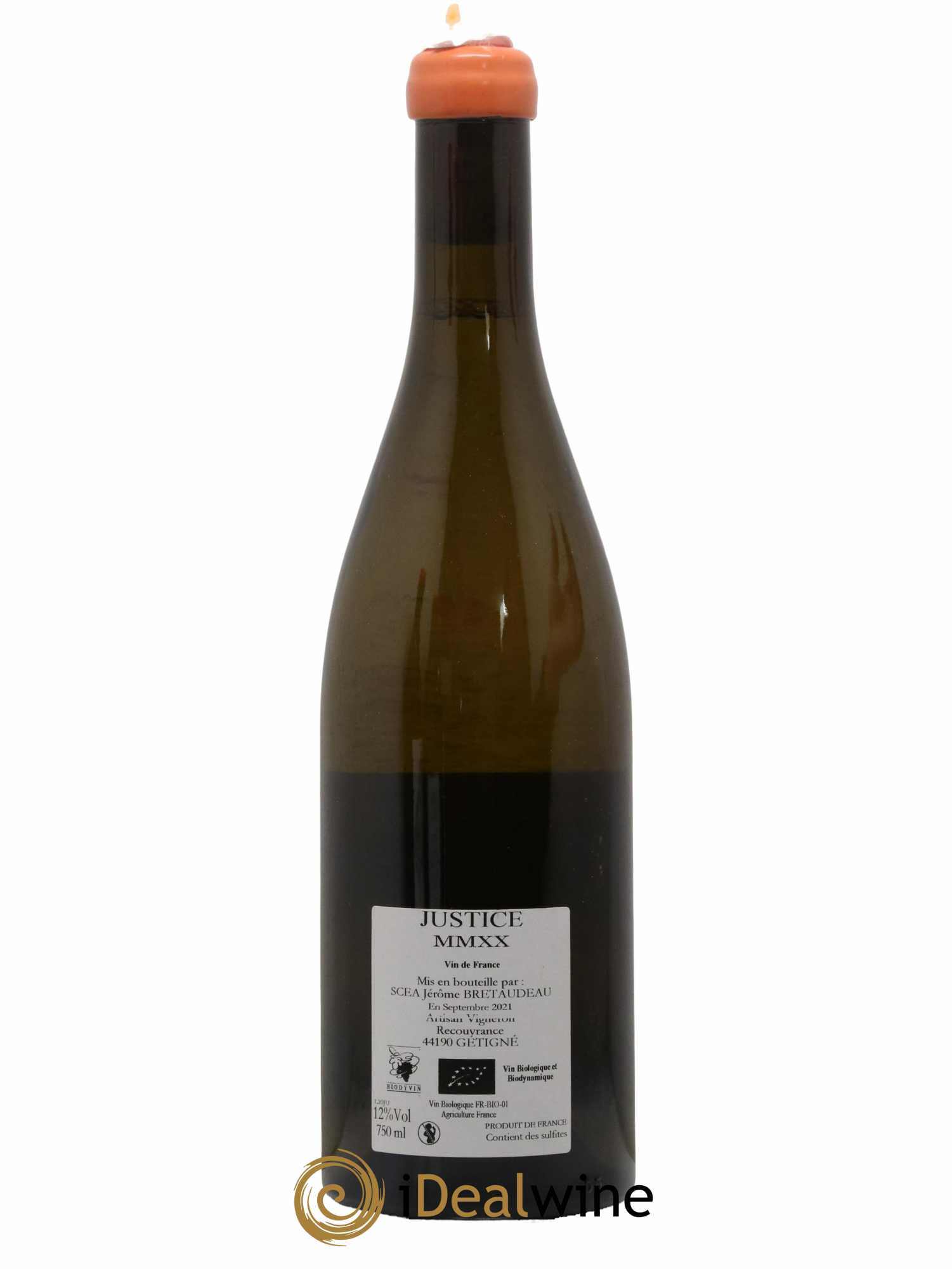 Vin de France La Justice Jérôme Bretaudeau - Domaine de Bellevue 2020 - Lot de 1 bouteille - 1